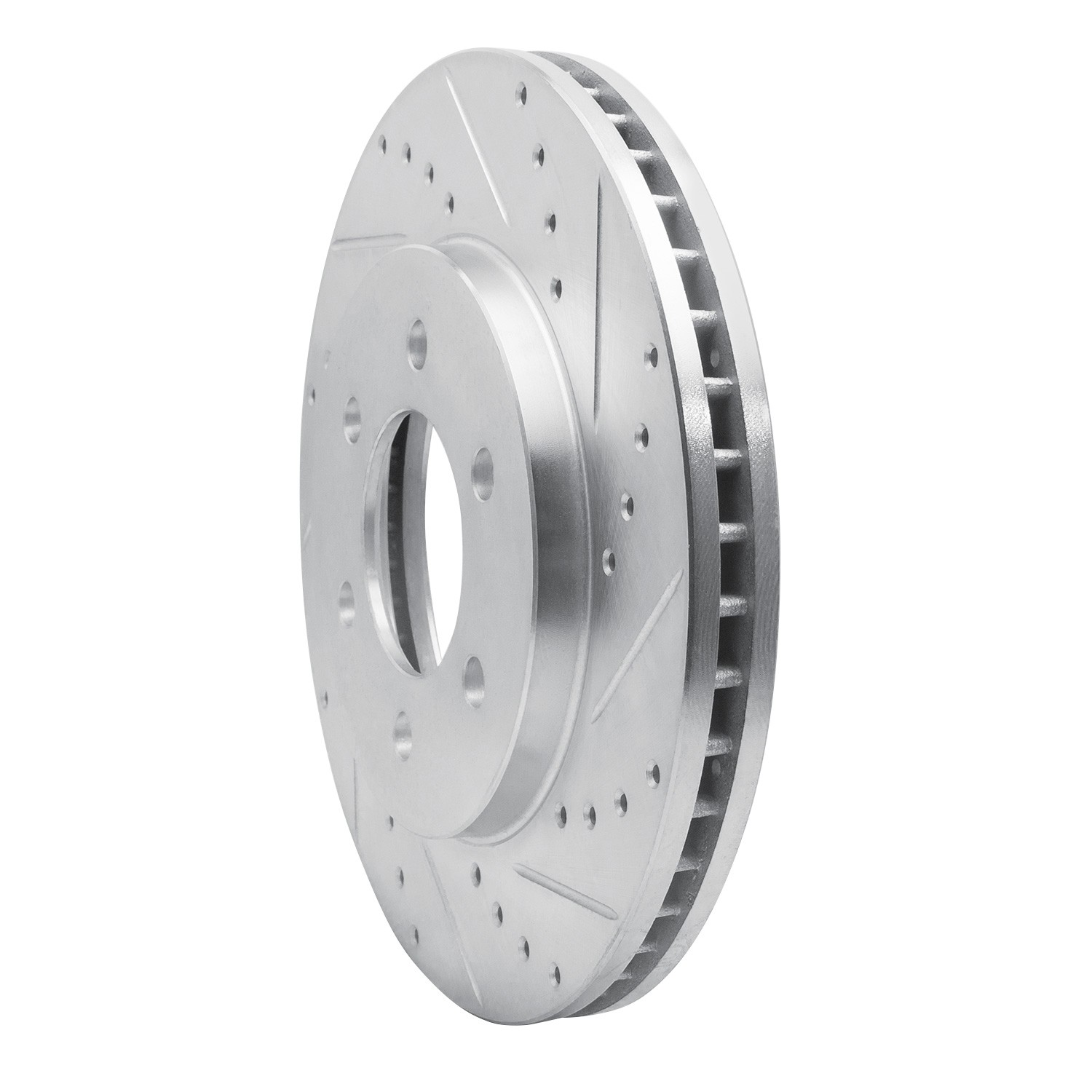 DYN 631-54183R DFC Brake Rotor - Drilled and Slotted - Silver - Image 3