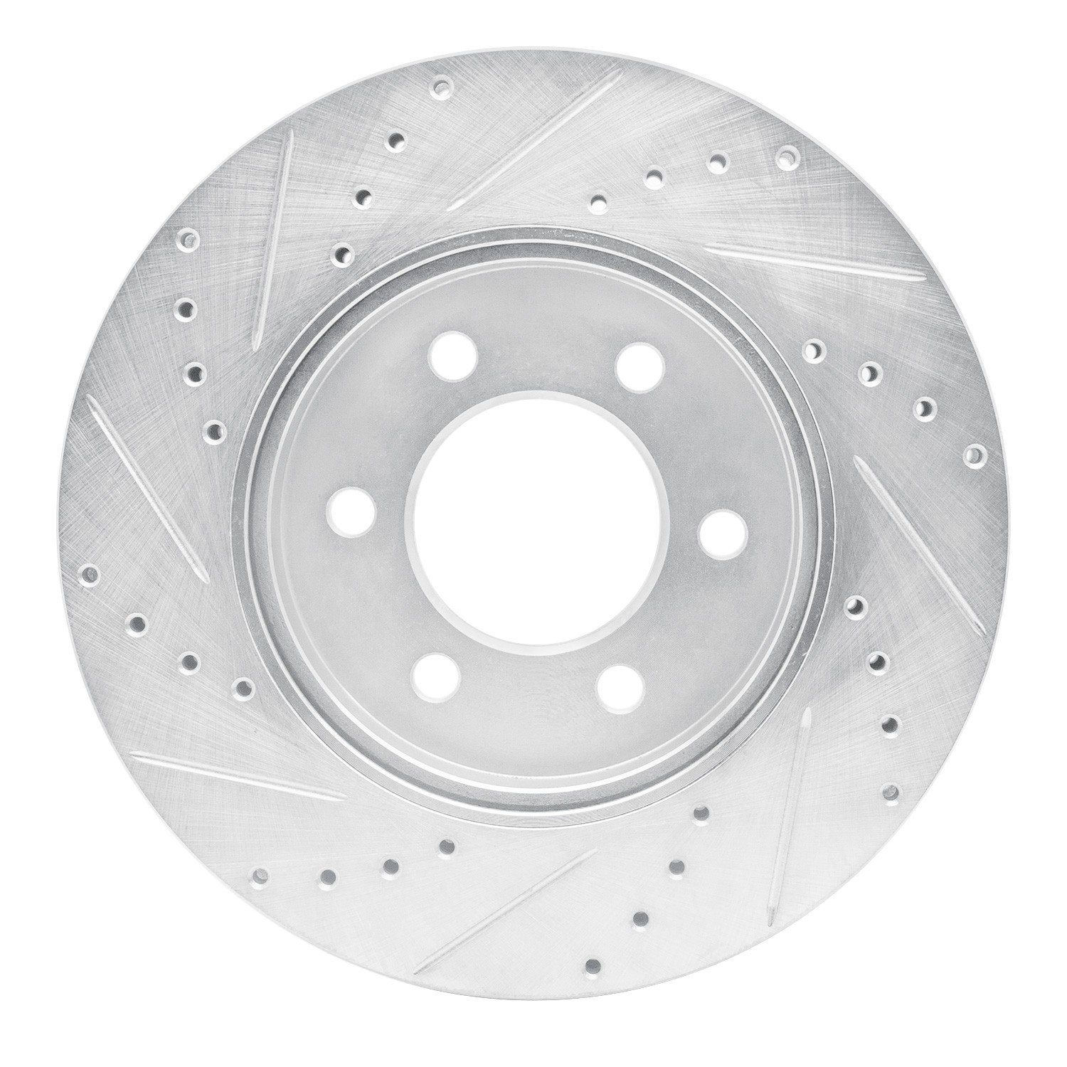 DYN 631-54183R DFC Brake Rotor - Drilled and Slotted - Silver - Image 4