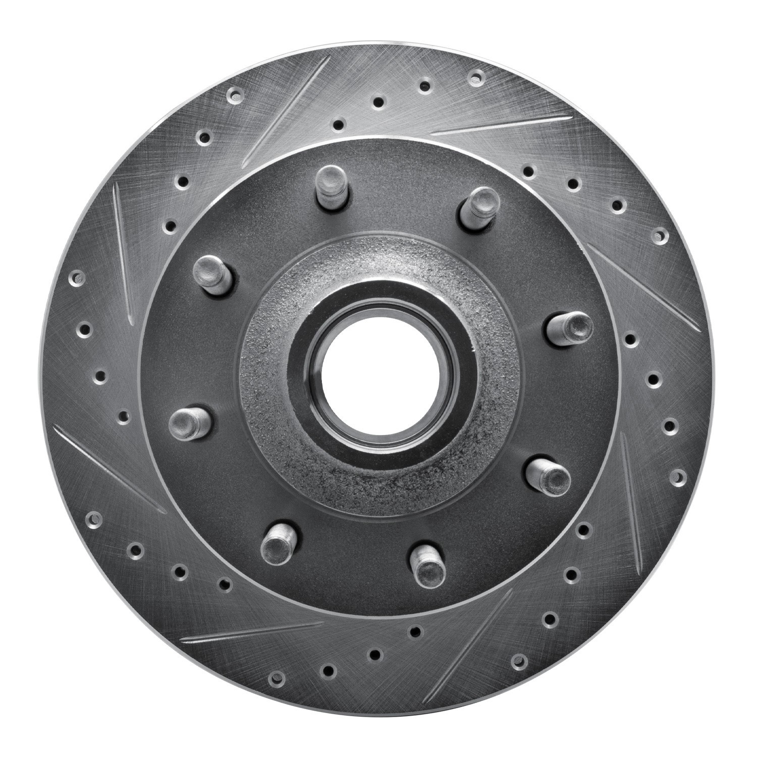 DYN 631-54190L DFC Brake Rotor - Drilled and Slotted - Silver - Image 3