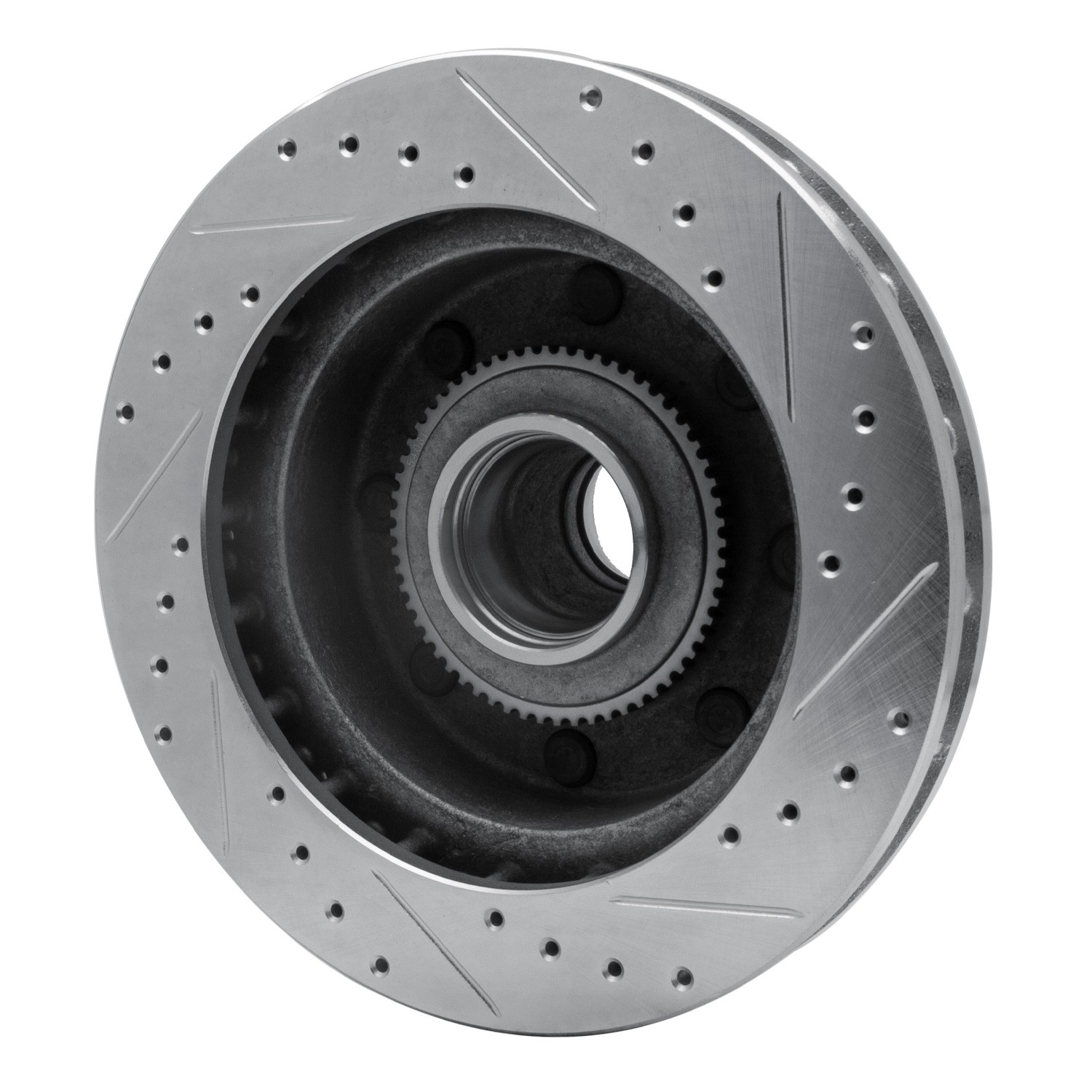 DYN 631-54190L DFC Brake Rotor - Drilled and Slotted - Silver - Image 5