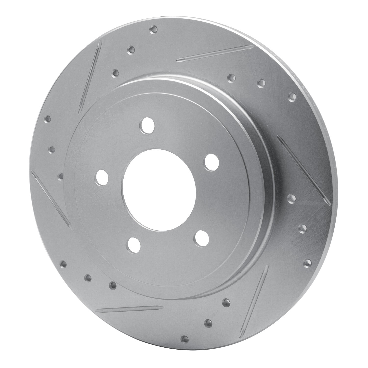 DYN 631-54194L DFC Brake Rotor - Drilled and Slotted - Silver - Image 3