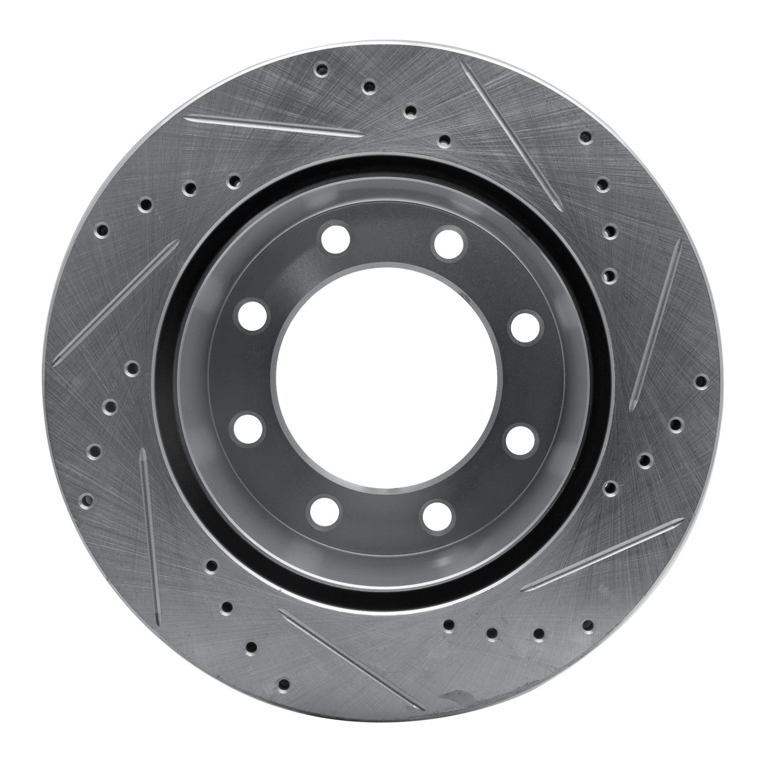 DYN 631-54199L DFC Brake Rotor - Drilled and Slotted - Silver - Image 4