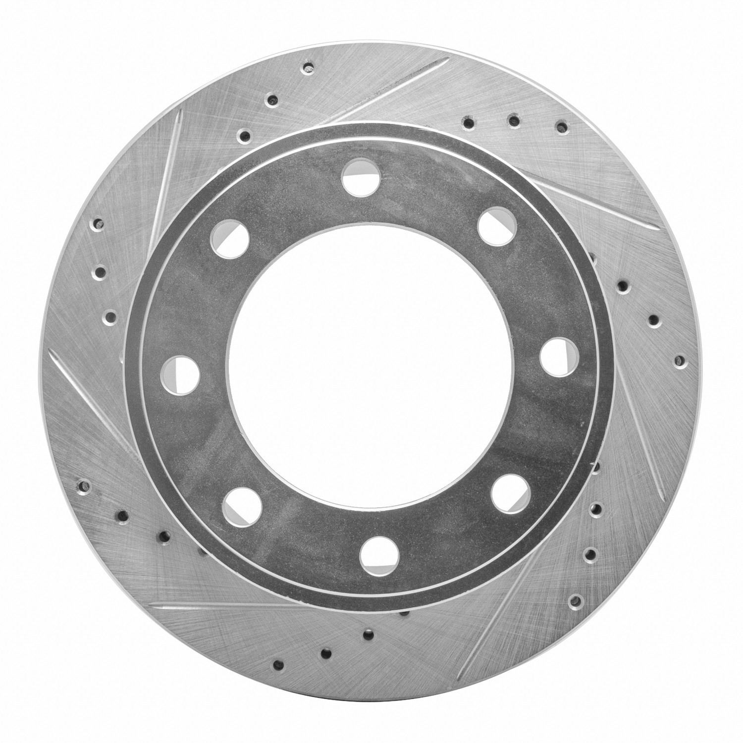 DYN 631-54199L DFC Brake Rotor - Drilled and Slotted - Silver - Image 3