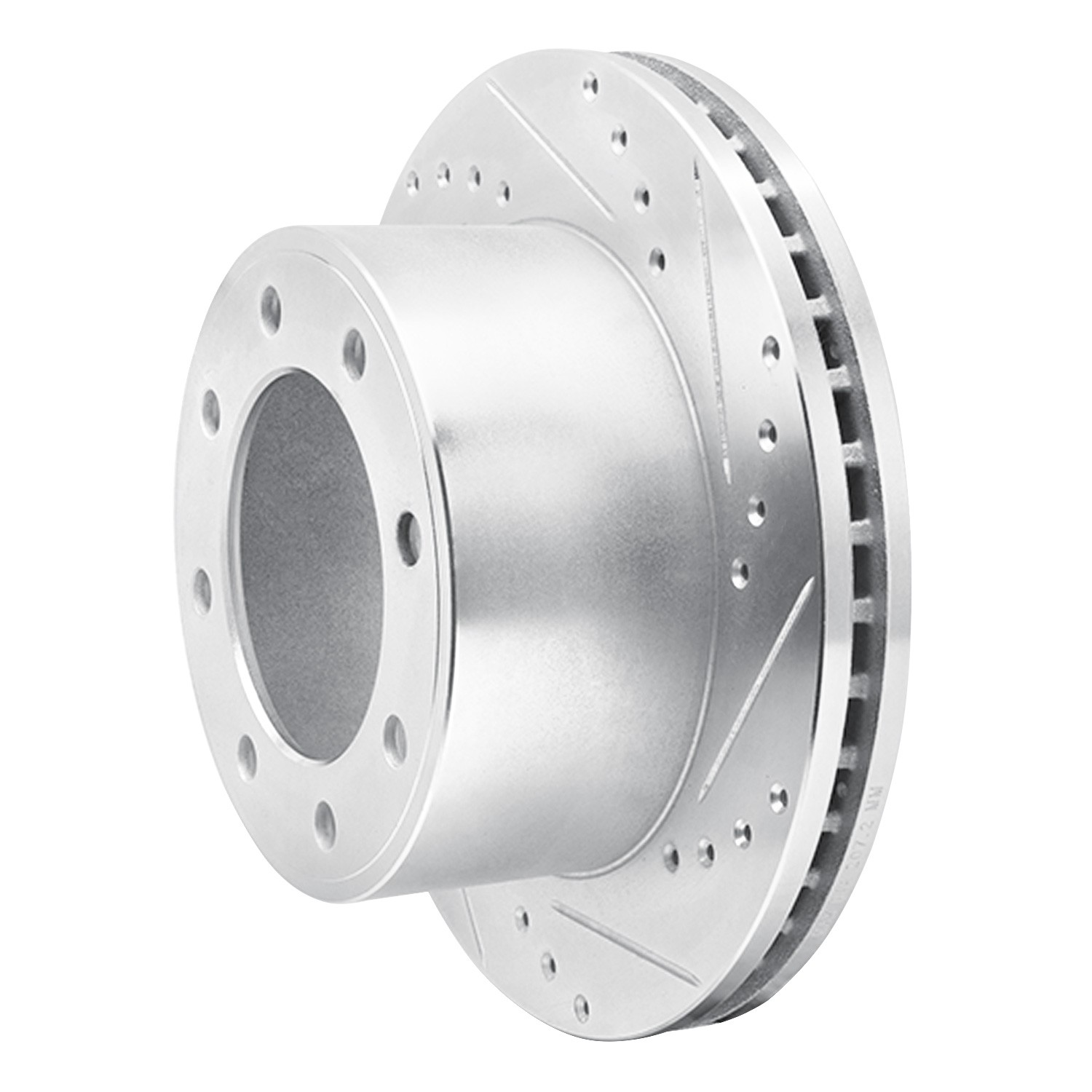 DYN 631-54199R DFC Brake Rotor - Drilled and Slotted - Silver - Image 2