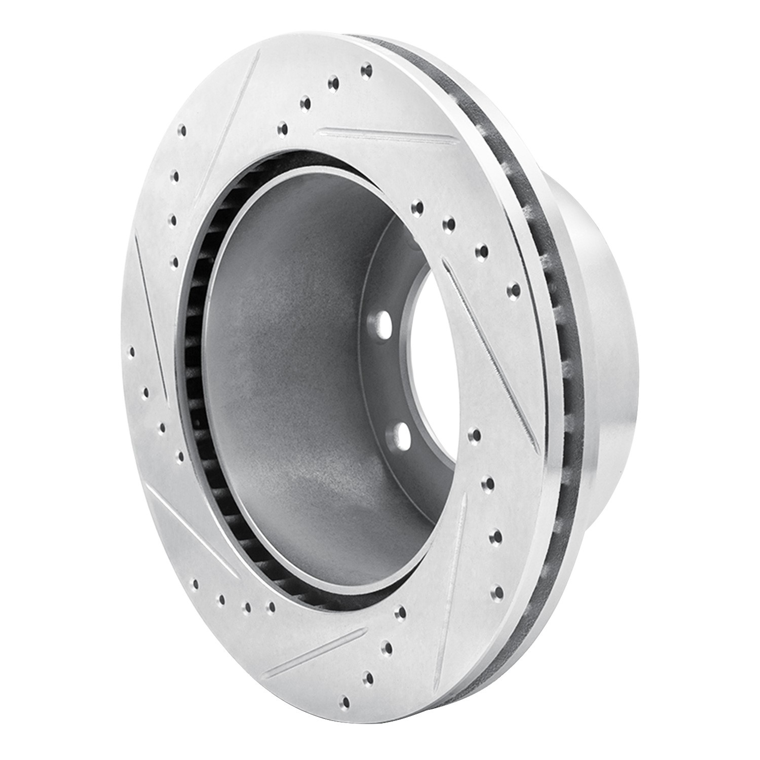 DYN 631-54199R DFC Brake Rotor - Drilled and Slotted - Silver - Image 5