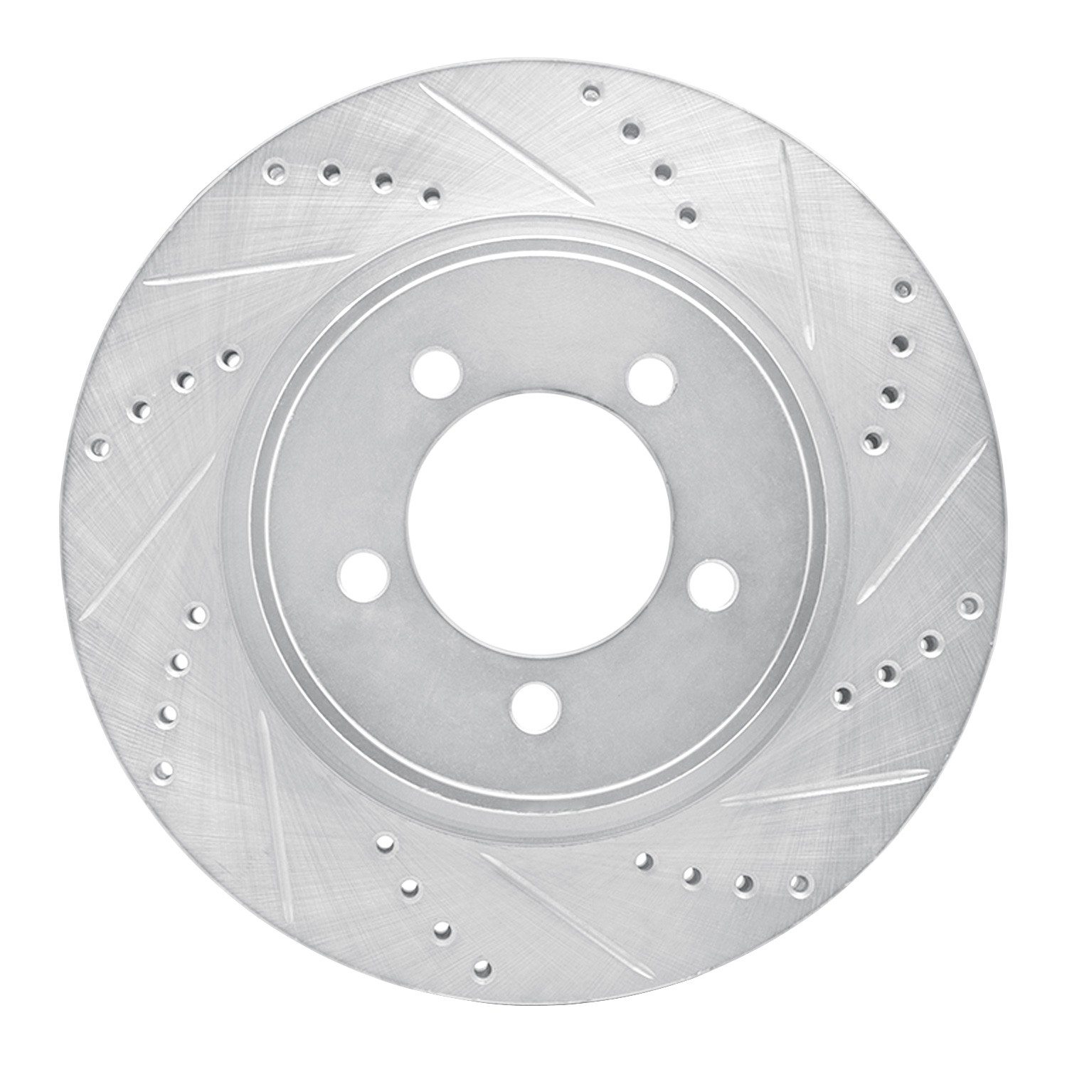 DYN 631-54203R DFC Brake Rotor - Drilled and Slotted - Silver - Image 3
