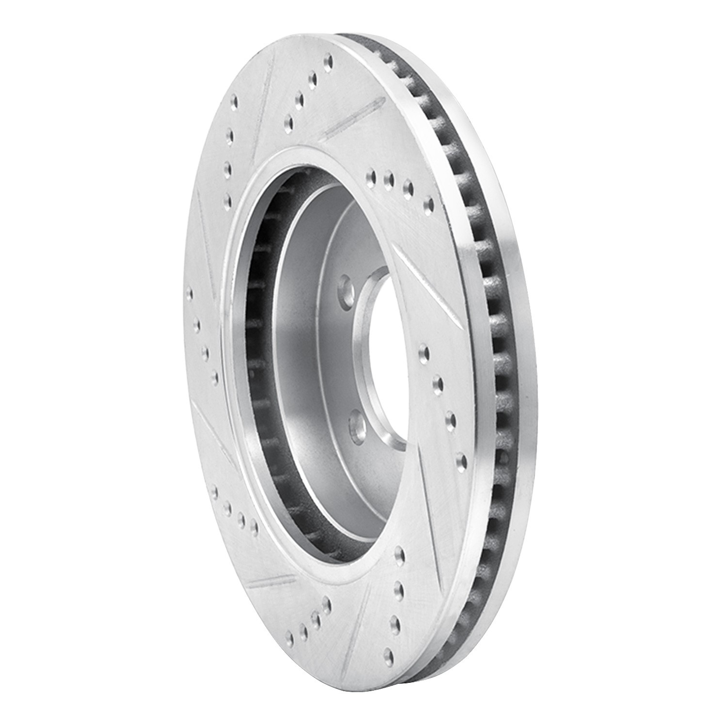 DYN 631-54203R DFC Brake Rotor - Drilled and Slotted - Silver - Image 5