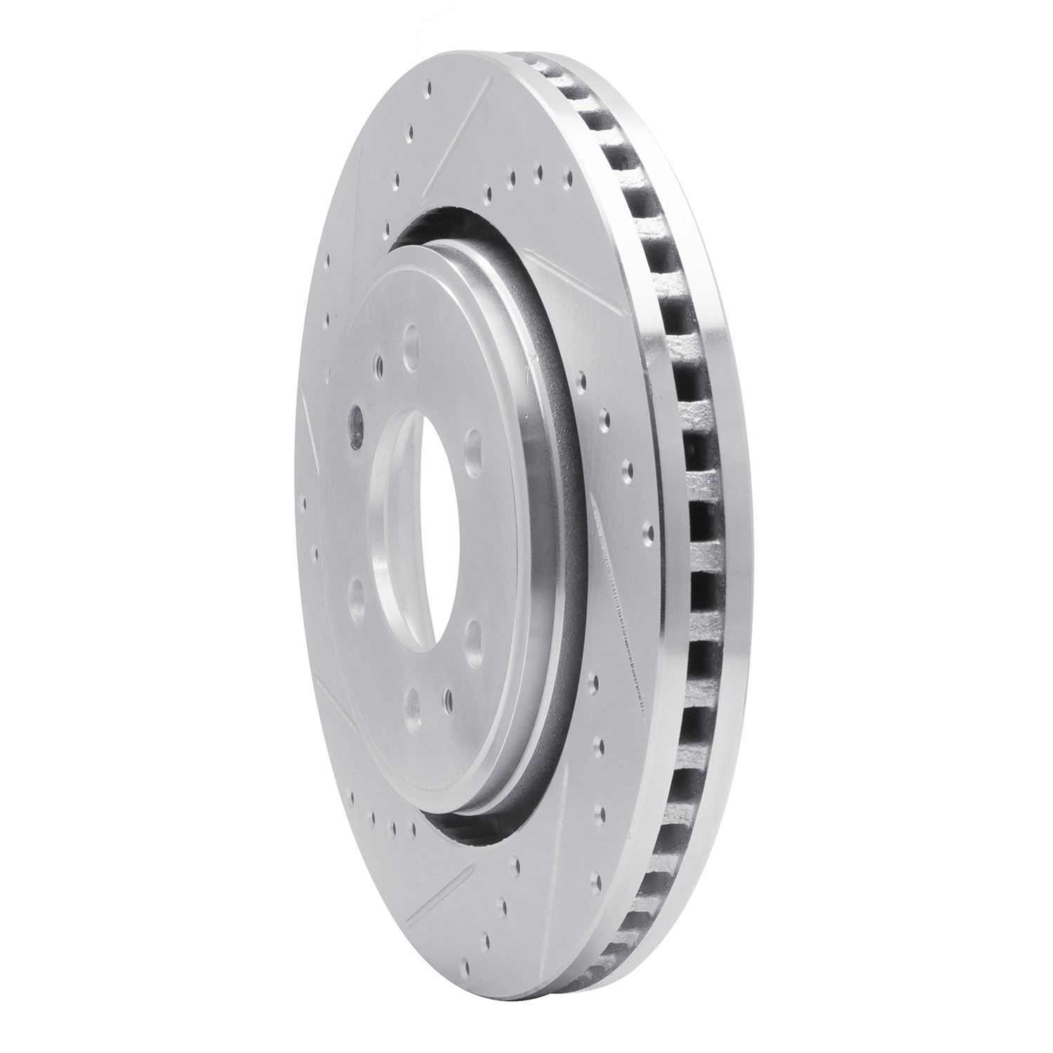 DYN 631-54204L DFC Brake Rotor - Drilled and Slotted - Silver - Image 4