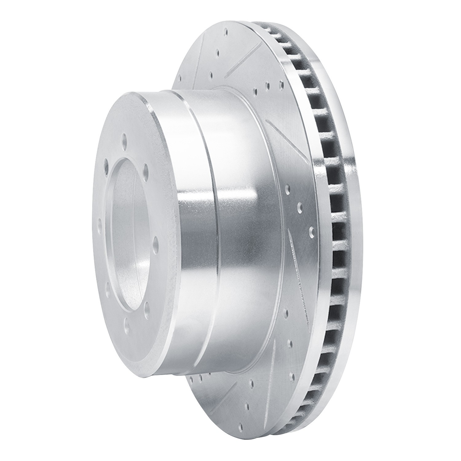 DYN 631-54225L DFC Brake Rotor - Drilled and Slotted - Silver - Image 4