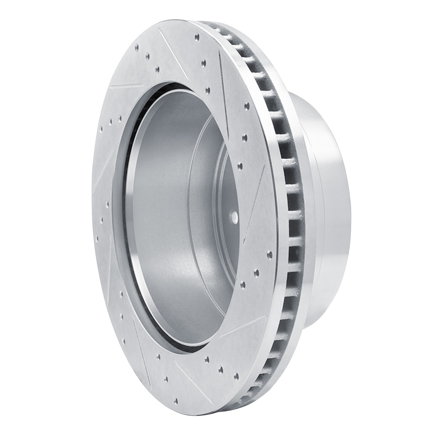 DYN 631-54225L DFC Brake Rotor - Drilled and Slotted - Silver - Image 3