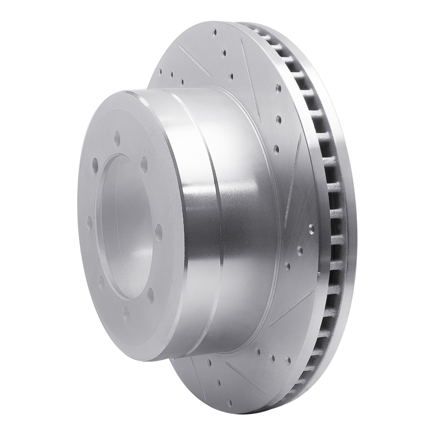 DYN 631-54225R DFC Brake Rotor - Drilled and Slotted - Silver - Image 3