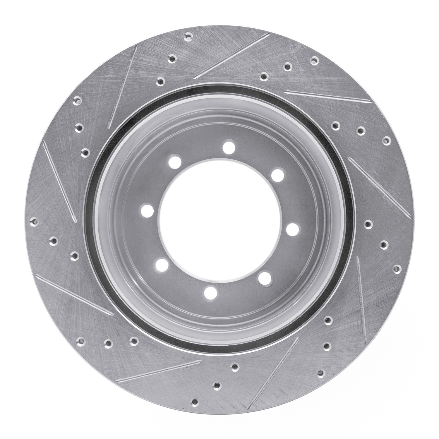 DYN 631-54225R DFC Brake Rotor - Drilled and Slotted - Silver - Image 4