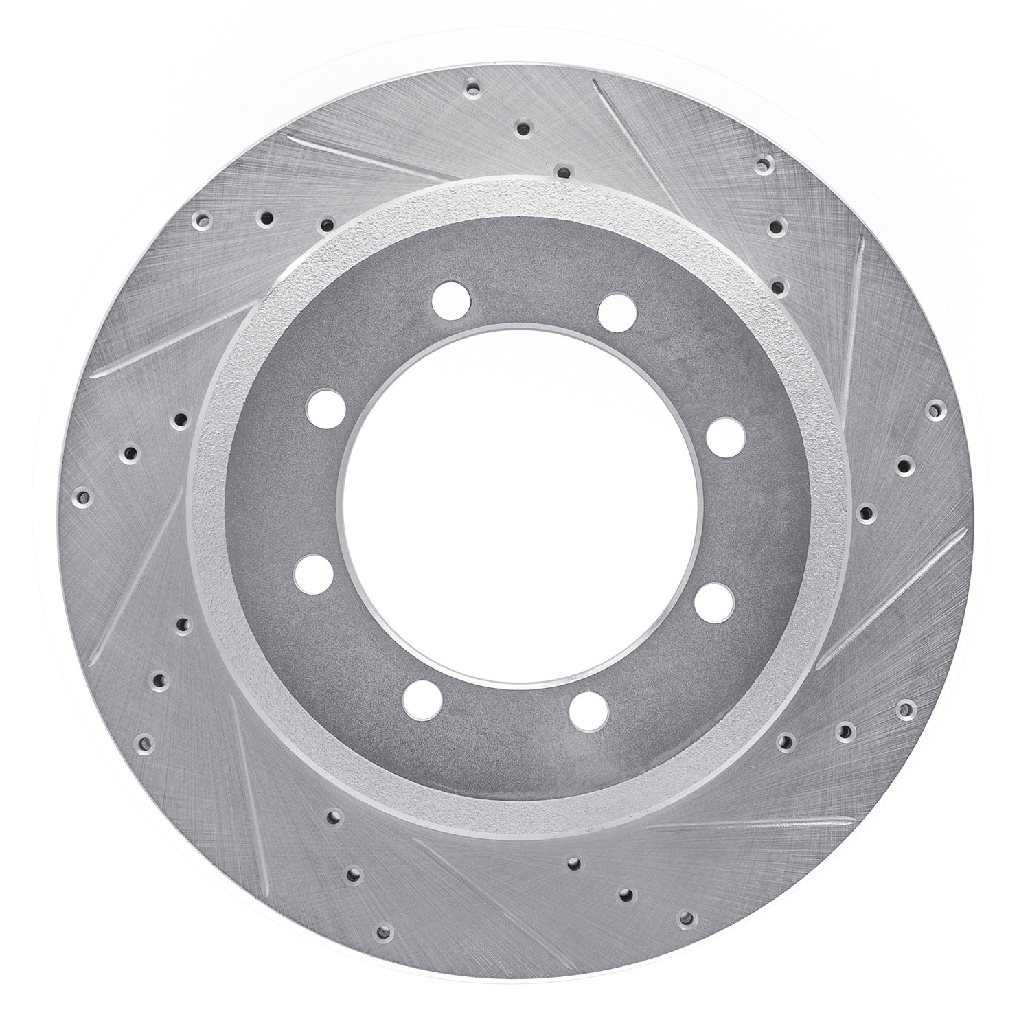 DYN 631-54225R DFC Brake Rotor - Drilled and Slotted - Silver