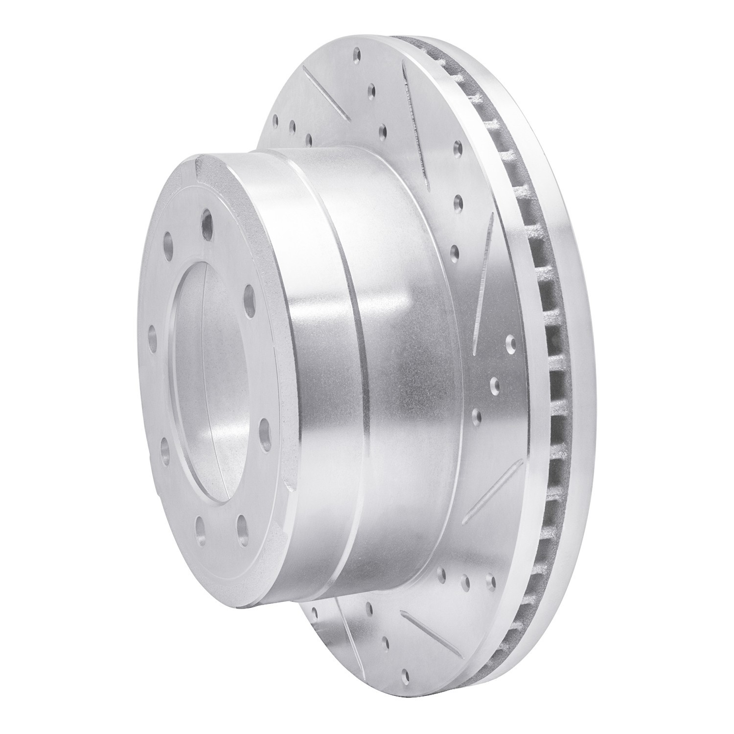 DYN 631-54227R DFC Brake Rotor - Drilled and Slotted - Silver - Image 2