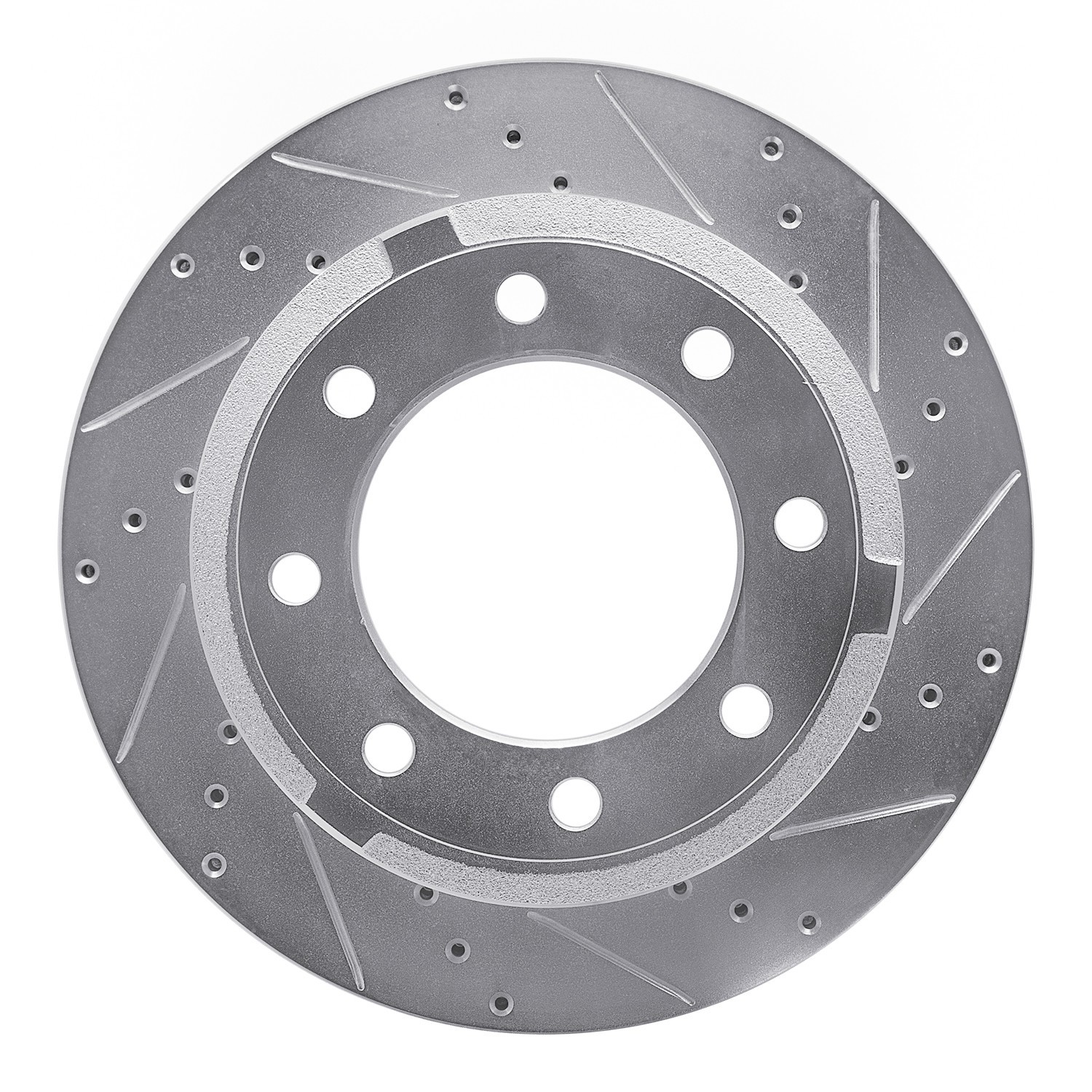 DYN 631-54227R DFC Brake Rotor - Drilled and Slotted - Silver - Image 4