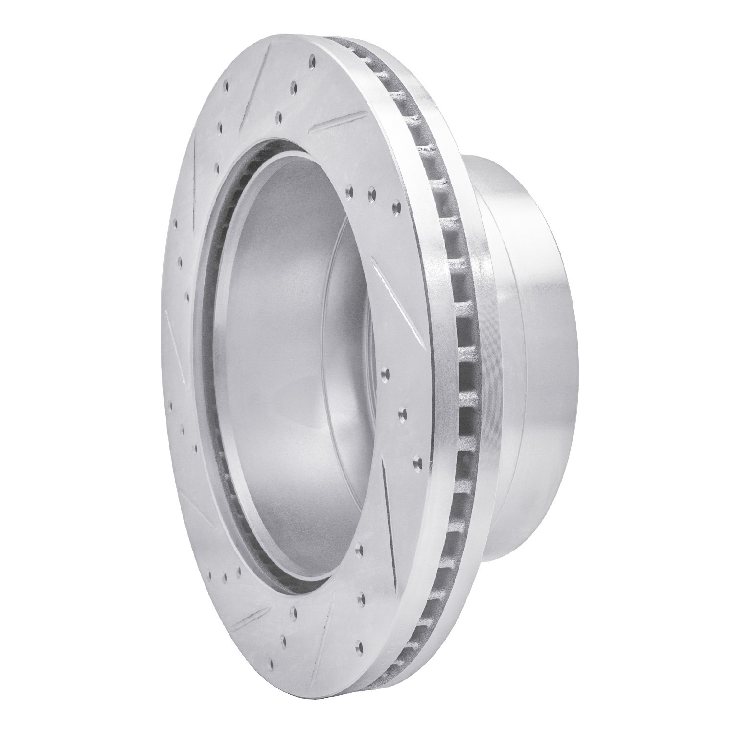 DYN 631-54227R DFC Brake Rotor - Drilled and Slotted - Silver - Image 5