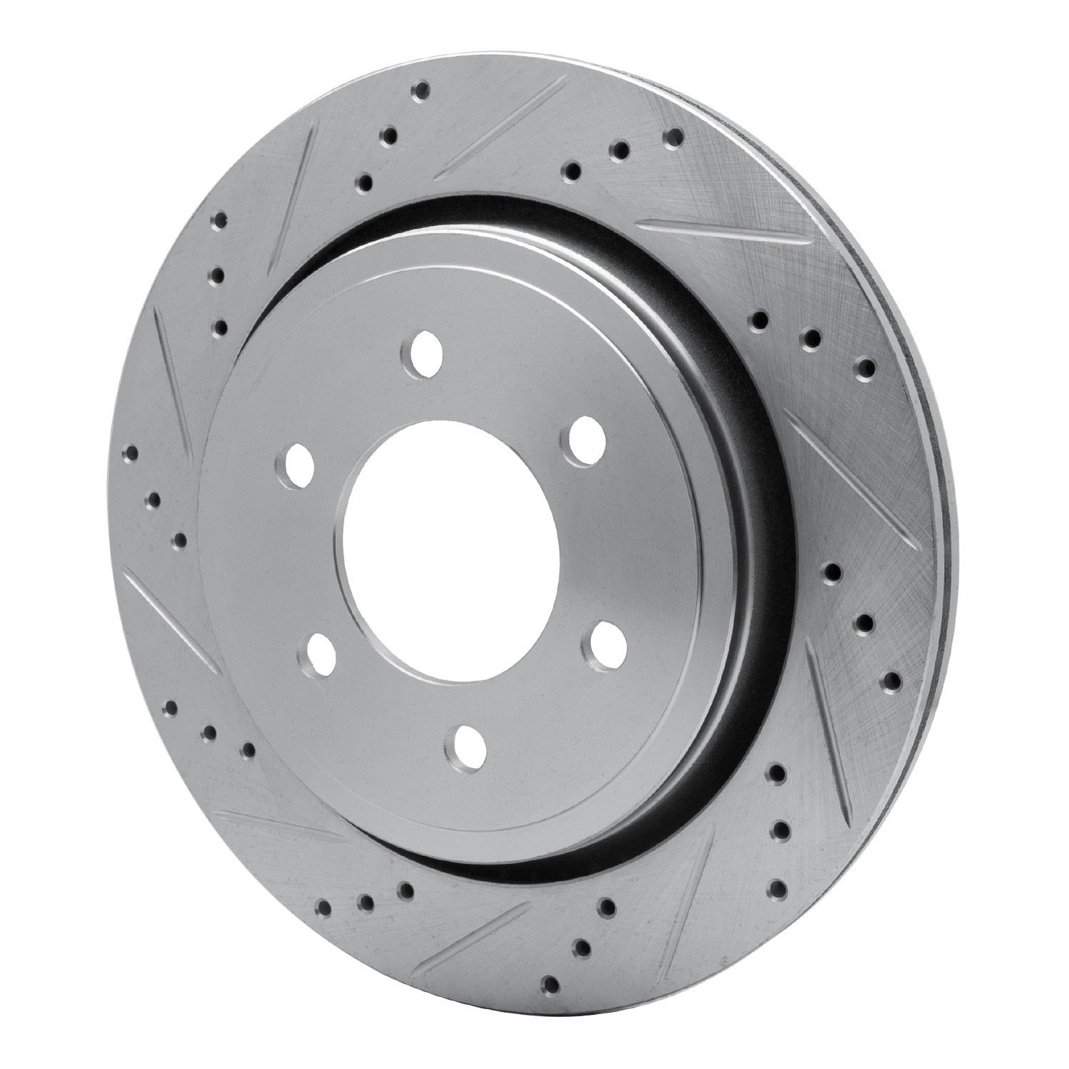 DYN 631-54231L DFC Brake Rotor - Drilled and Slotted - Silver - Image 3
