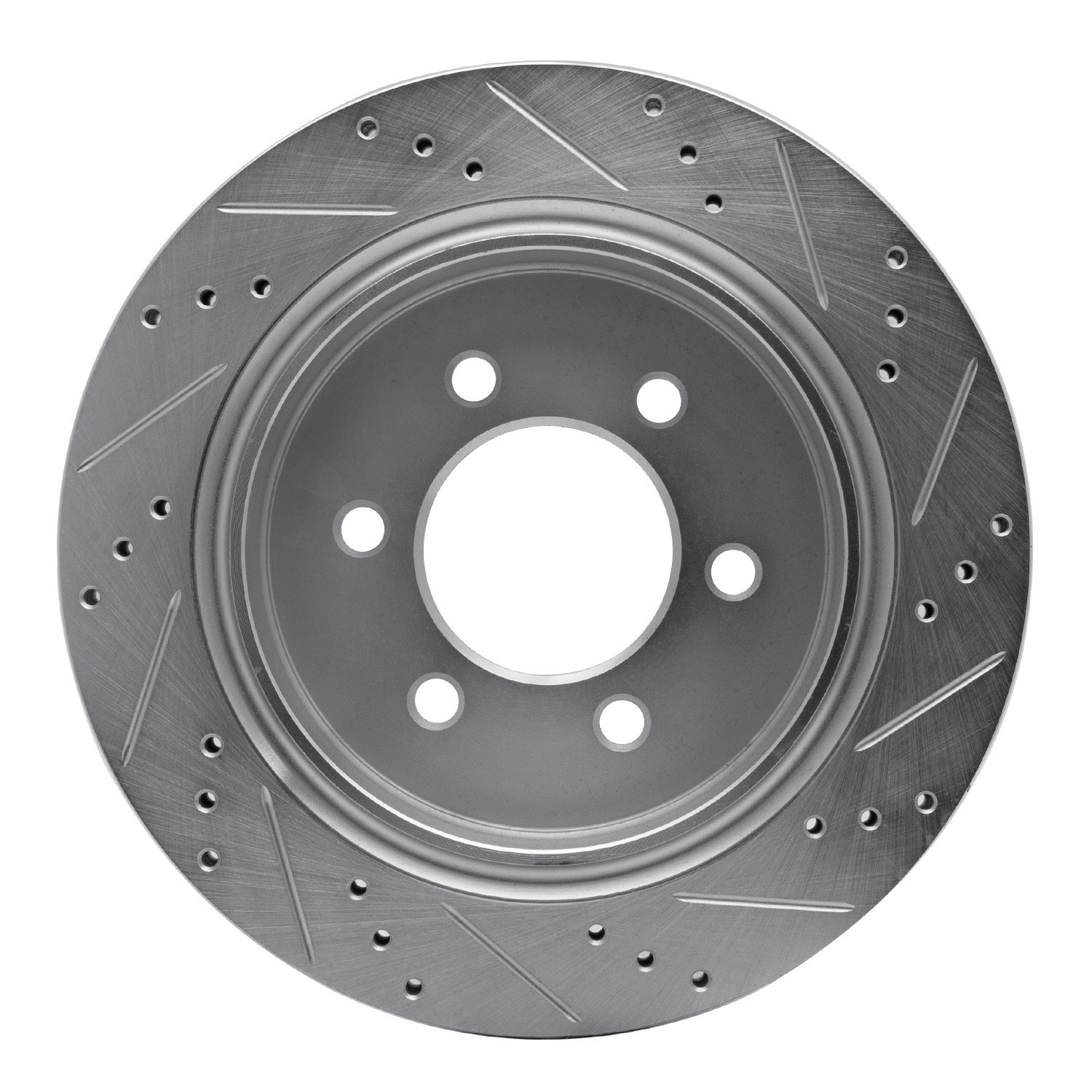 DYN 631-54231L DFC Brake Rotor - Drilled and Slotted - Silver - Image 4