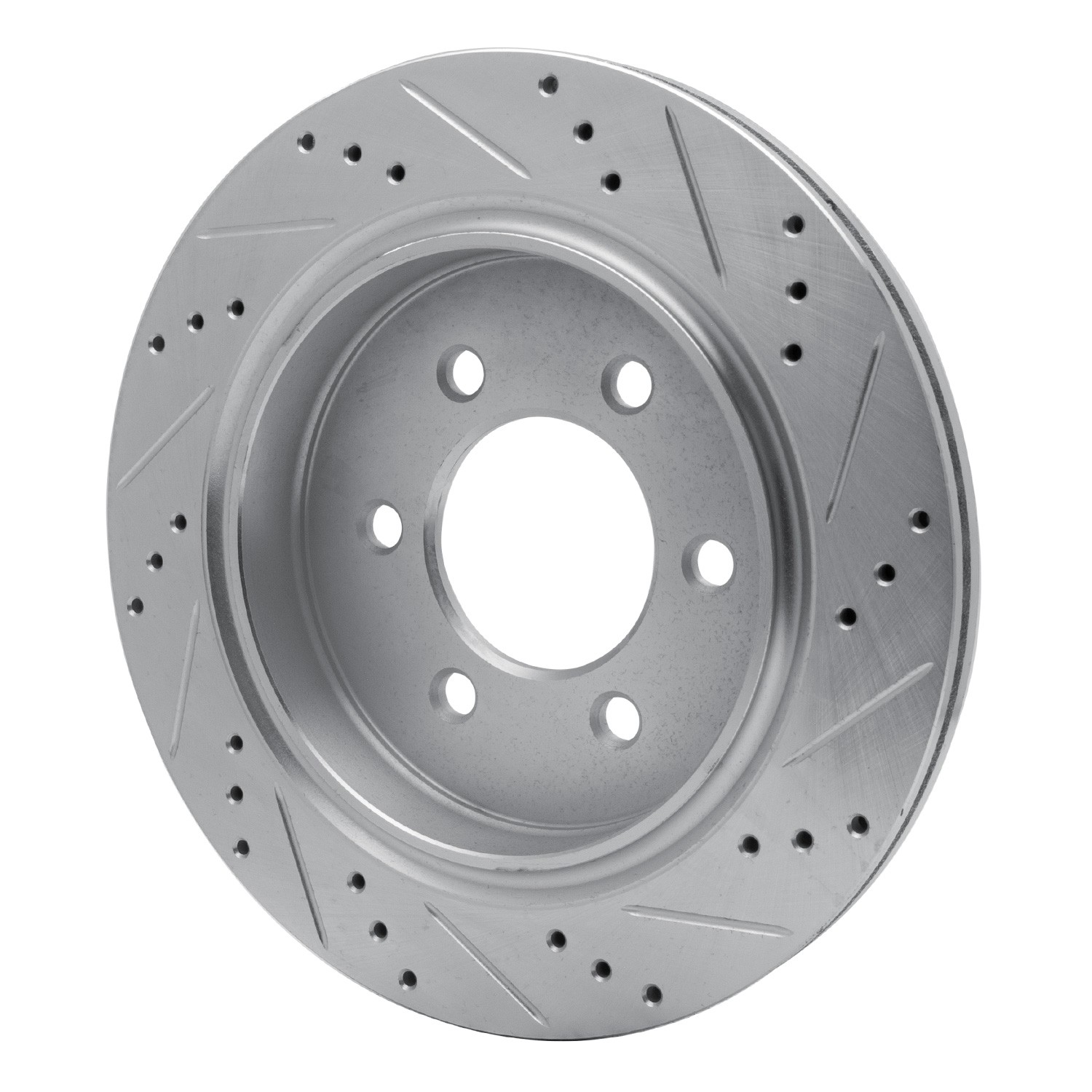 DYN 631-54231L DFC Brake Rotor - Drilled and Slotted - Silver - Image 2