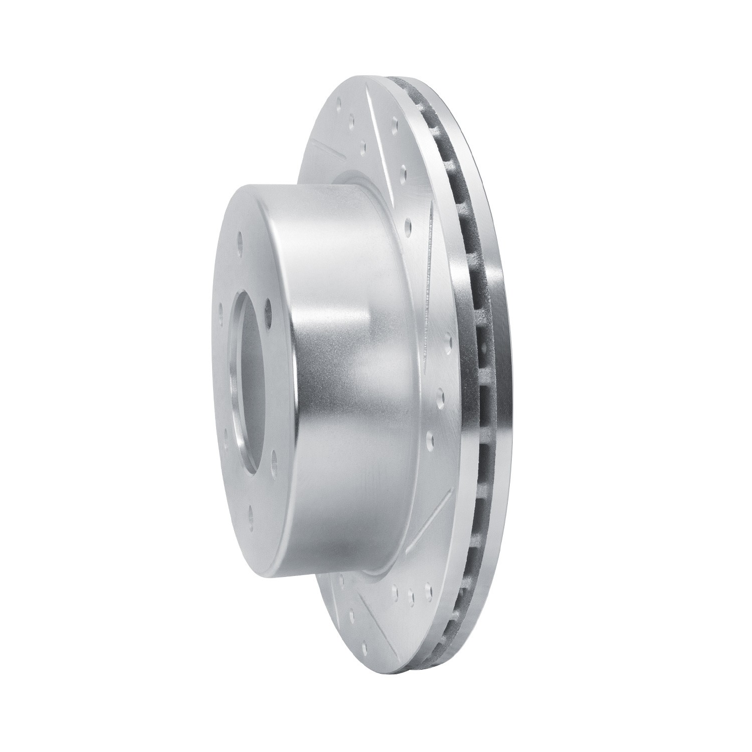 DYN 631-54276R DFC Brake Rotor - Drilled and Slotted - Silver - Image 2