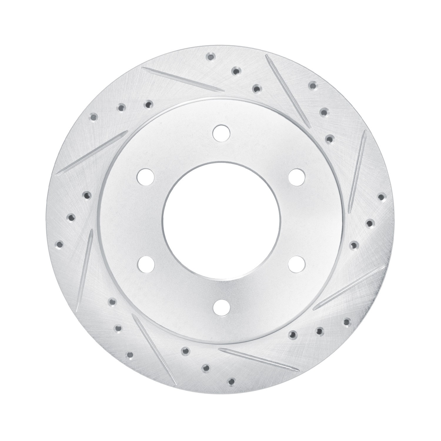 DYN 631-54276R DFC Brake Rotor - Drilled and Slotted - Silver - Image 3