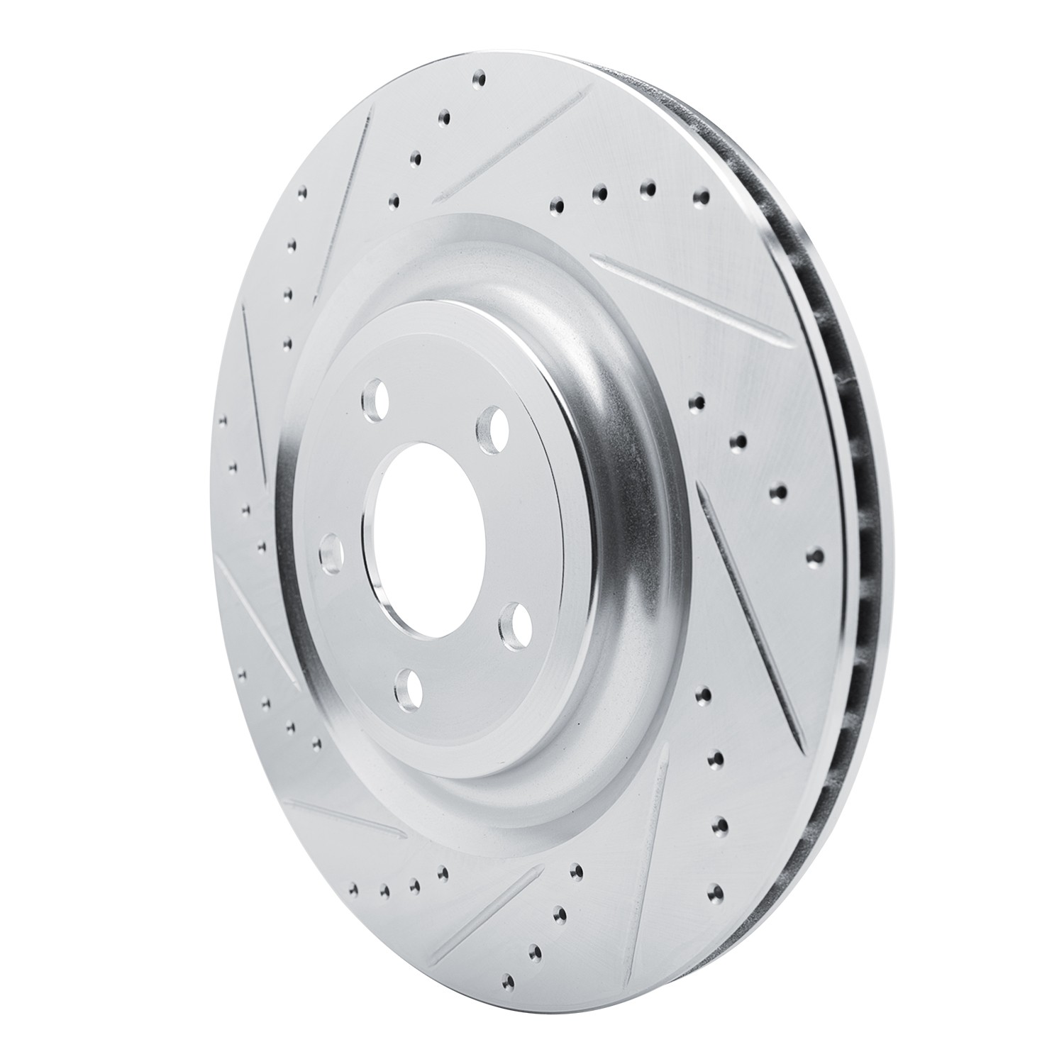 DYN 631-54278L DFC Brake Rotor - Drilled and Slotted - Silver - Image 3