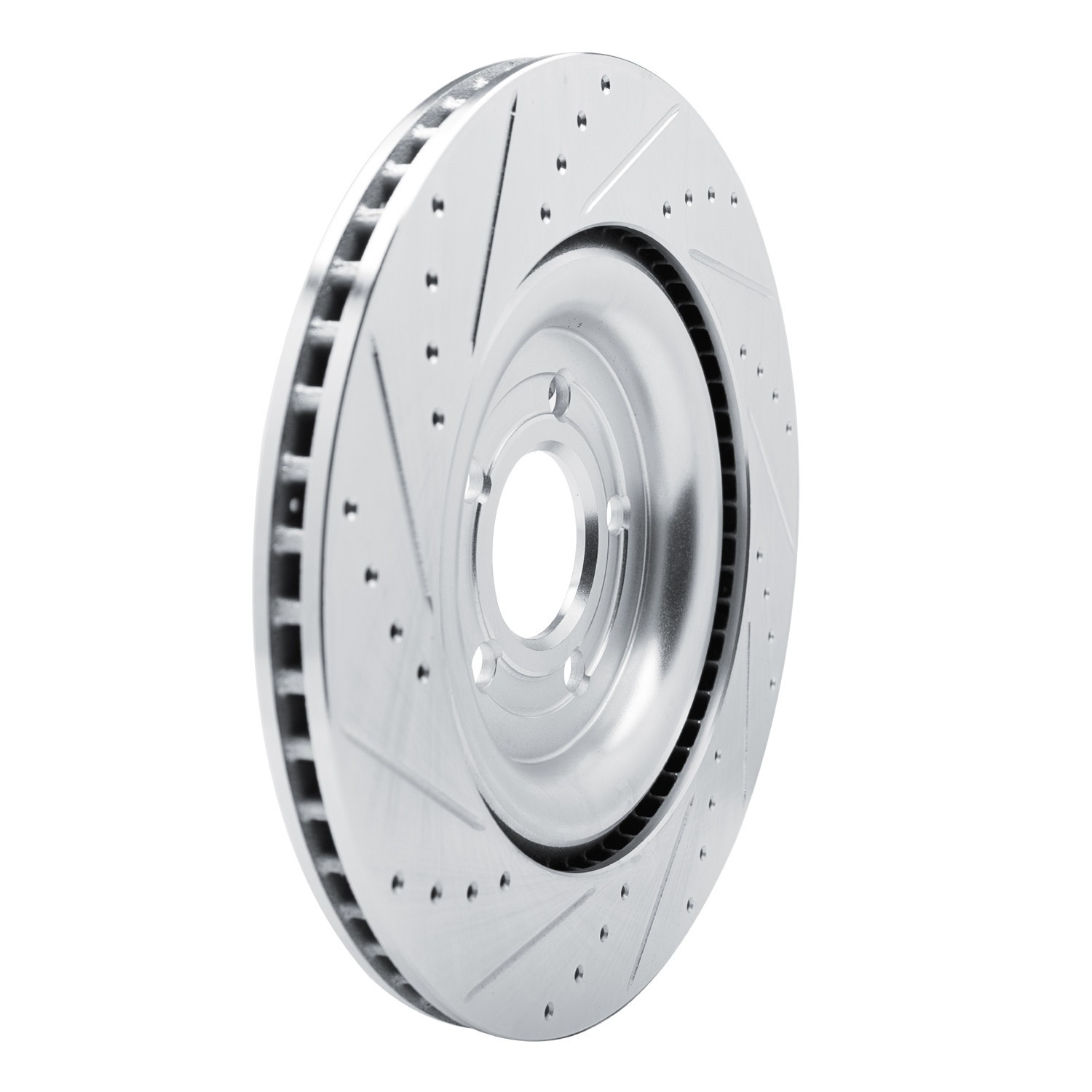 DYN 631-54278R DFC Brake Rotor - Drilled and Slotted - Silver - Image 3