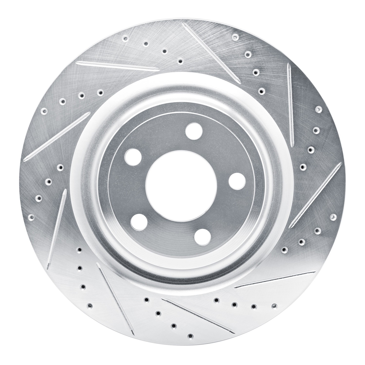 DYN 631-54278R DFC Brake Rotor - Drilled and Slotted - Silver - Image 4