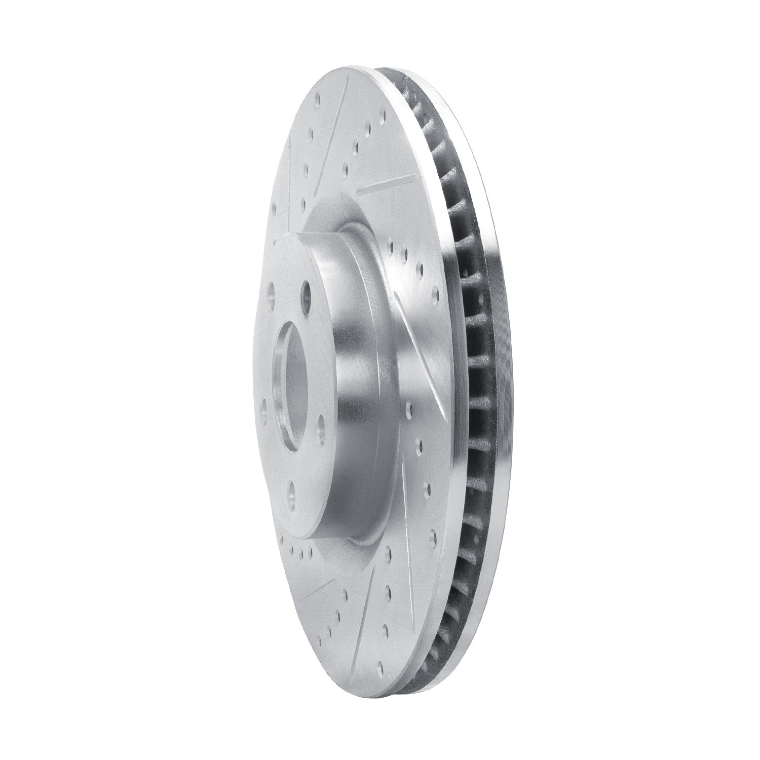 DYN 631-54281L DFC Brake Rotor - Drilled and Slotted - Silver - Image 3