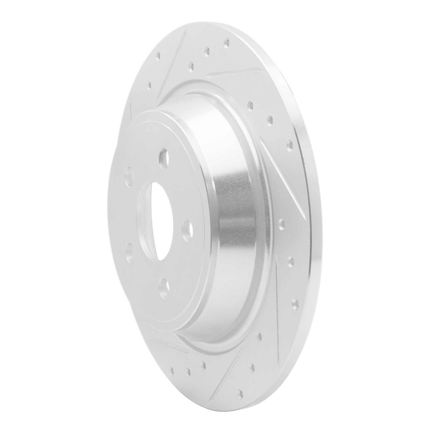 DYN 631-55005L DFC Brake Rotor - Drilled and Slotted - Silver - Image 3