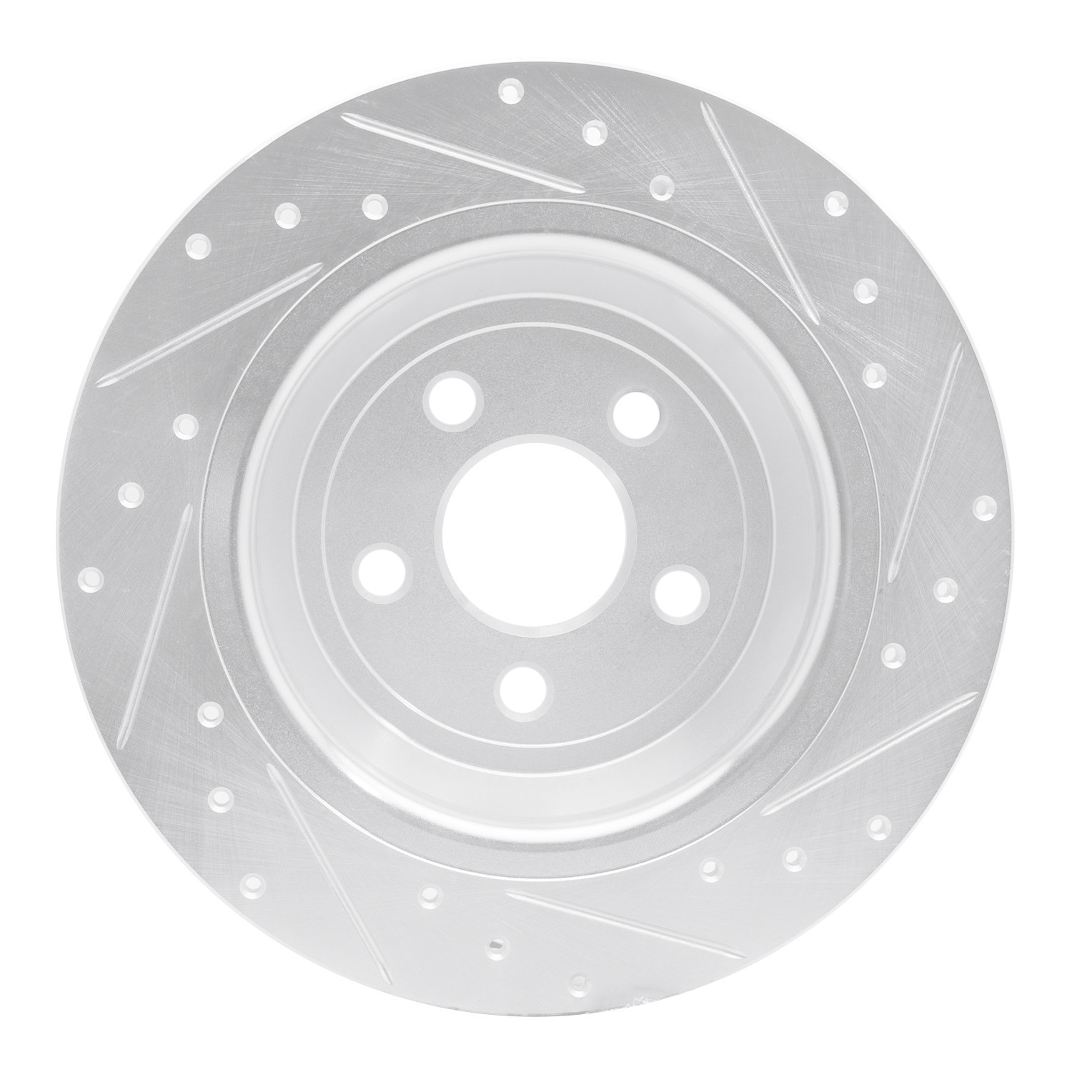 DYN 631-55005L DFC Brake Rotor - Drilled and Slotted - Silver - Image 4