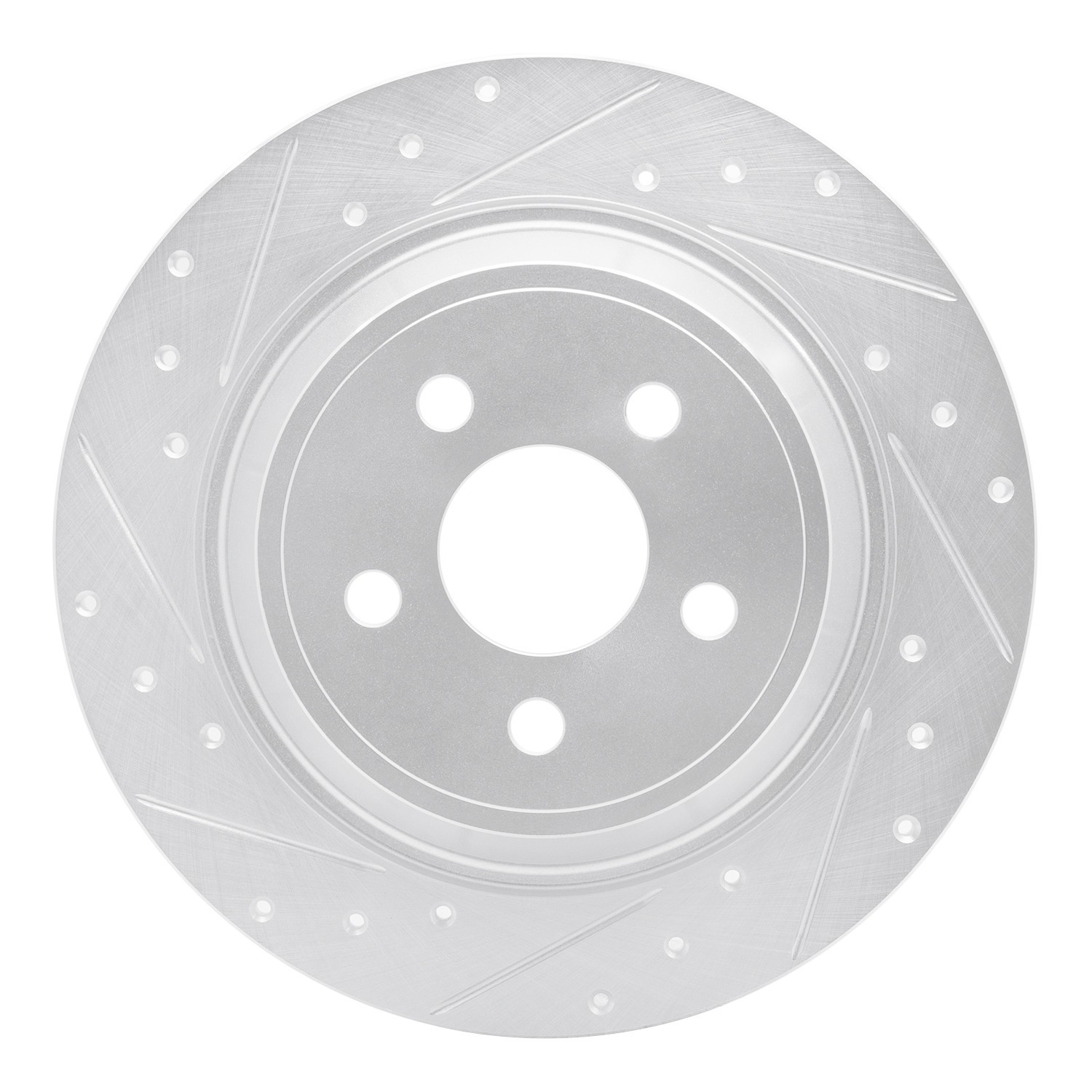 DYN 631-55005L DFC Brake Rotor - Drilled and Slotted - Silver - Image 5