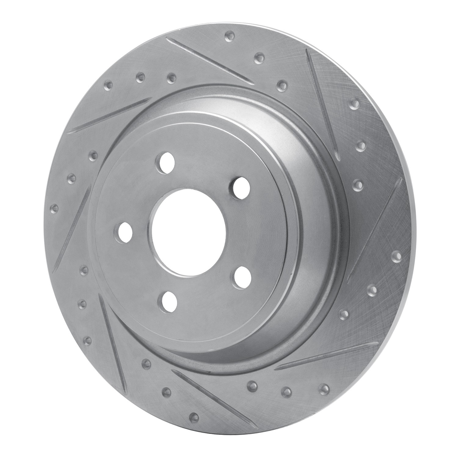 DYN 631-55005R DFC Brake Rotor - Drilled and Slotted - Silver - Image 3