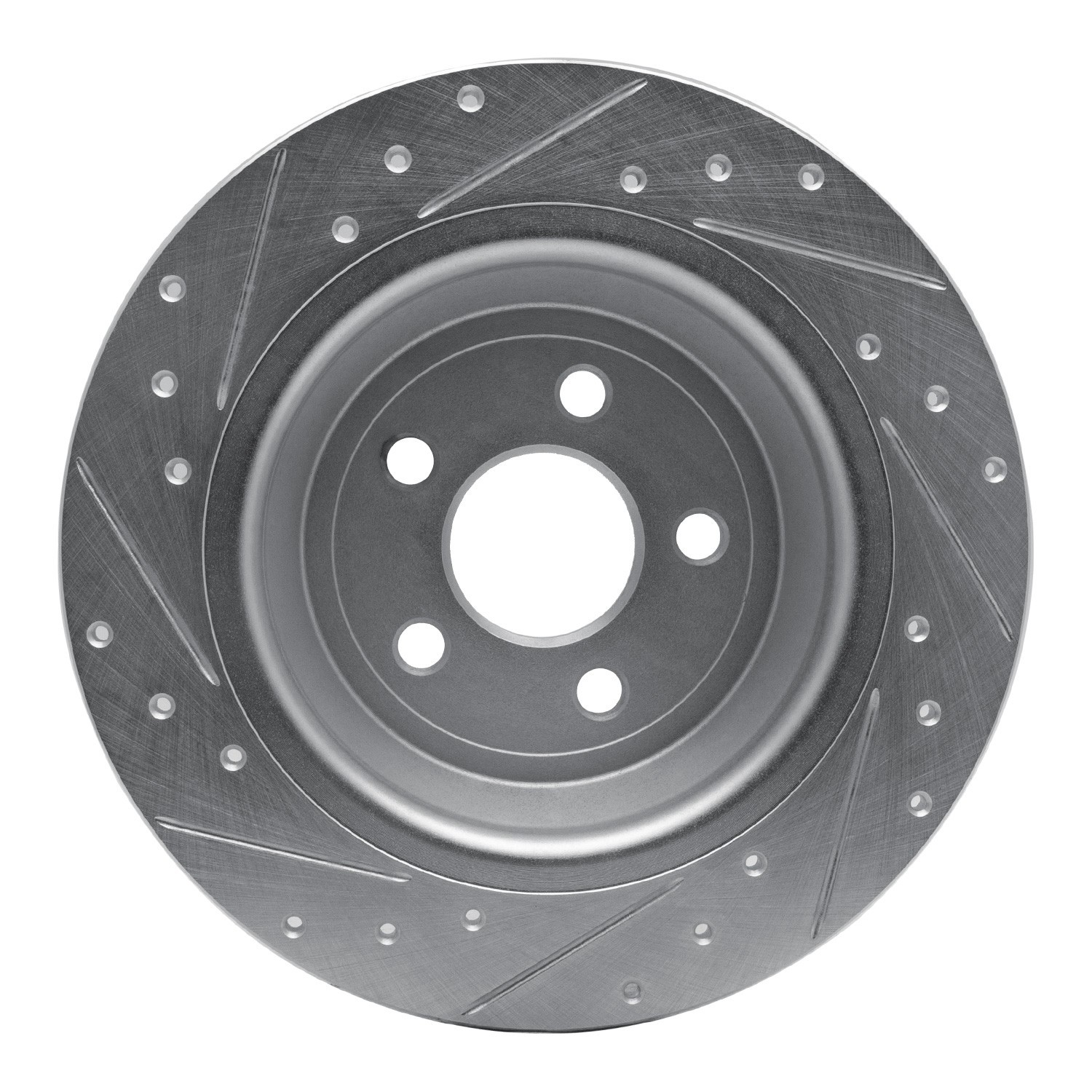 DYN 631-55005R DFC Brake Rotor - Drilled and Slotted - Silver - Image 4