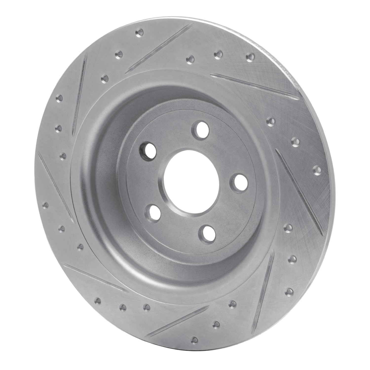 DYN 631-55005R DFC Brake Rotor - Drilled and Slotted - Silver - Image 2