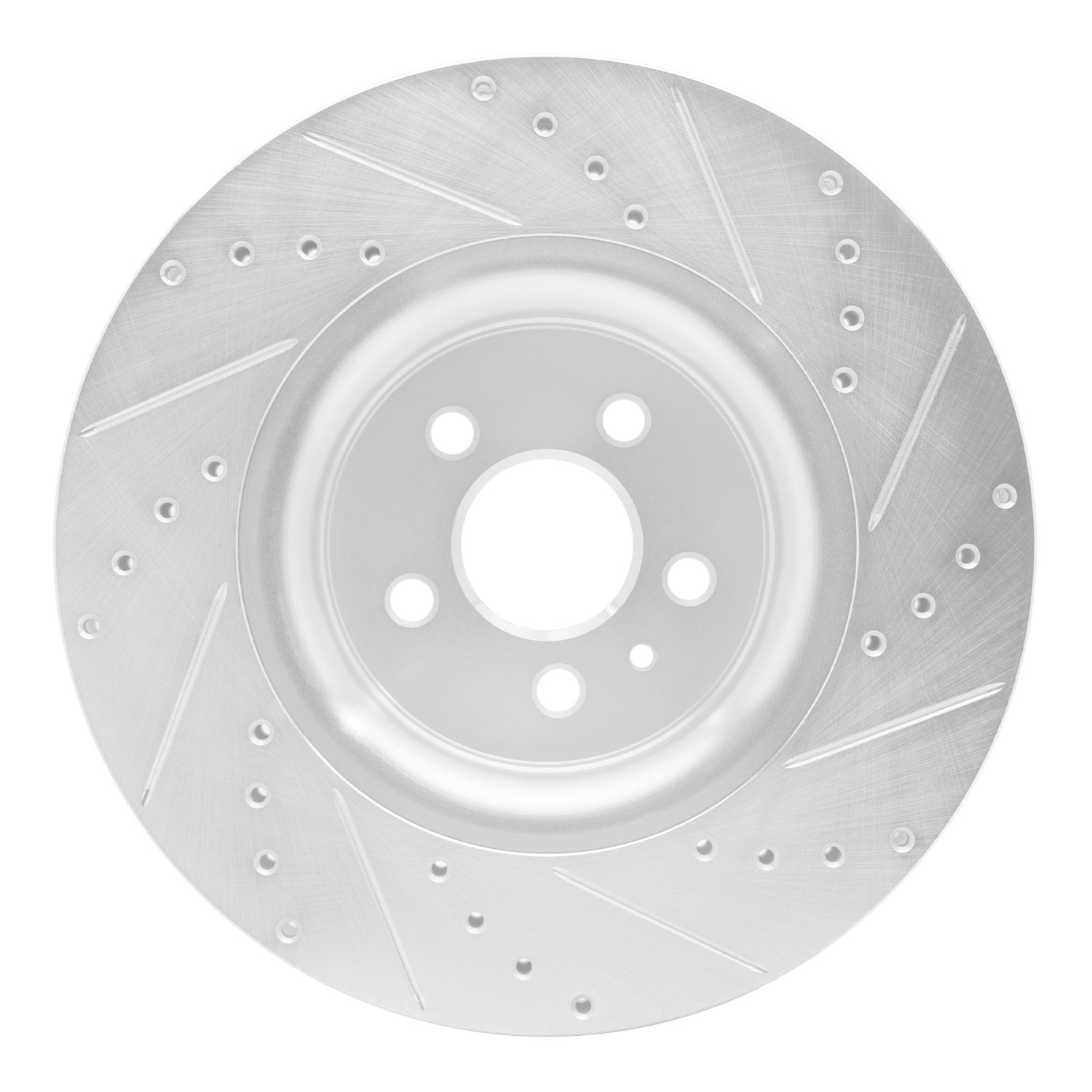 DYN 631-55006L DFC Brake Rotor - Drilled and Slotted - Silver - Image 4