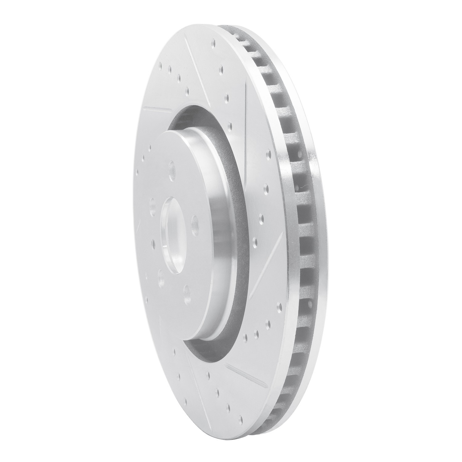 DYN 631-55006R DFC Brake Rotor - Drilled and Slotted - Silver - Image 2