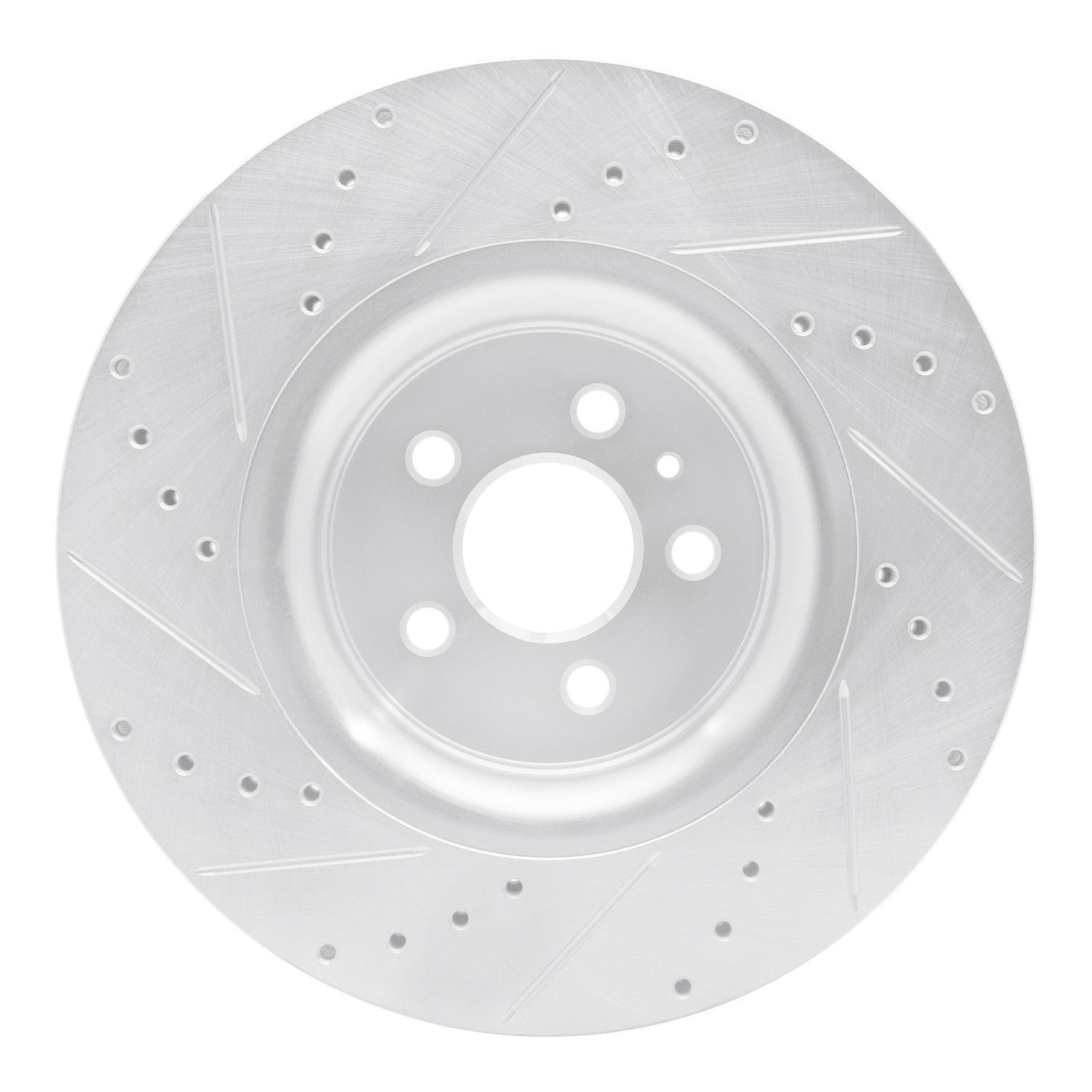 DYN 631-55006R DFC Brake Rotor - Drilled and Slotted - Silver - Image 3