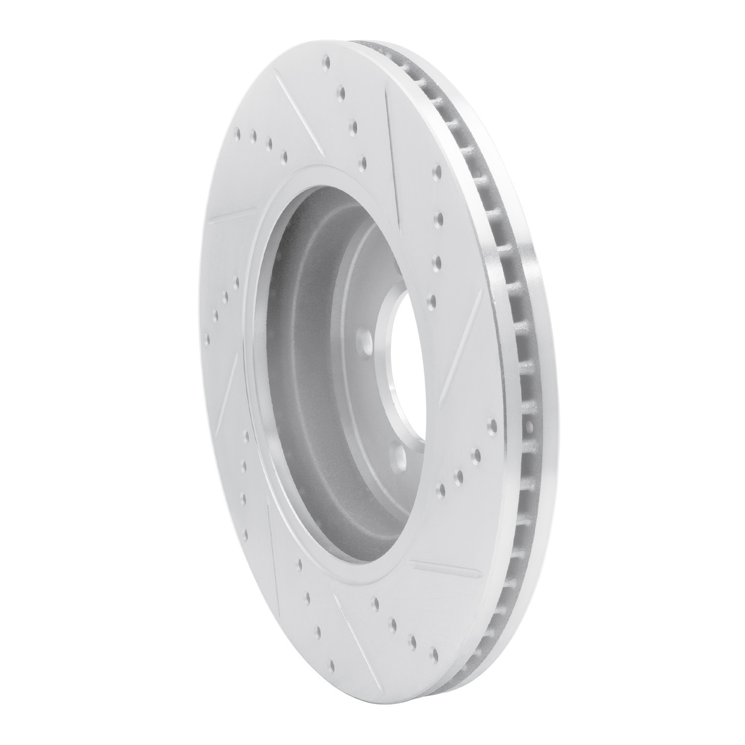 DYN 631-55007L DFC Brake Rotor - Drilled and Slotted - Silver - Image 5