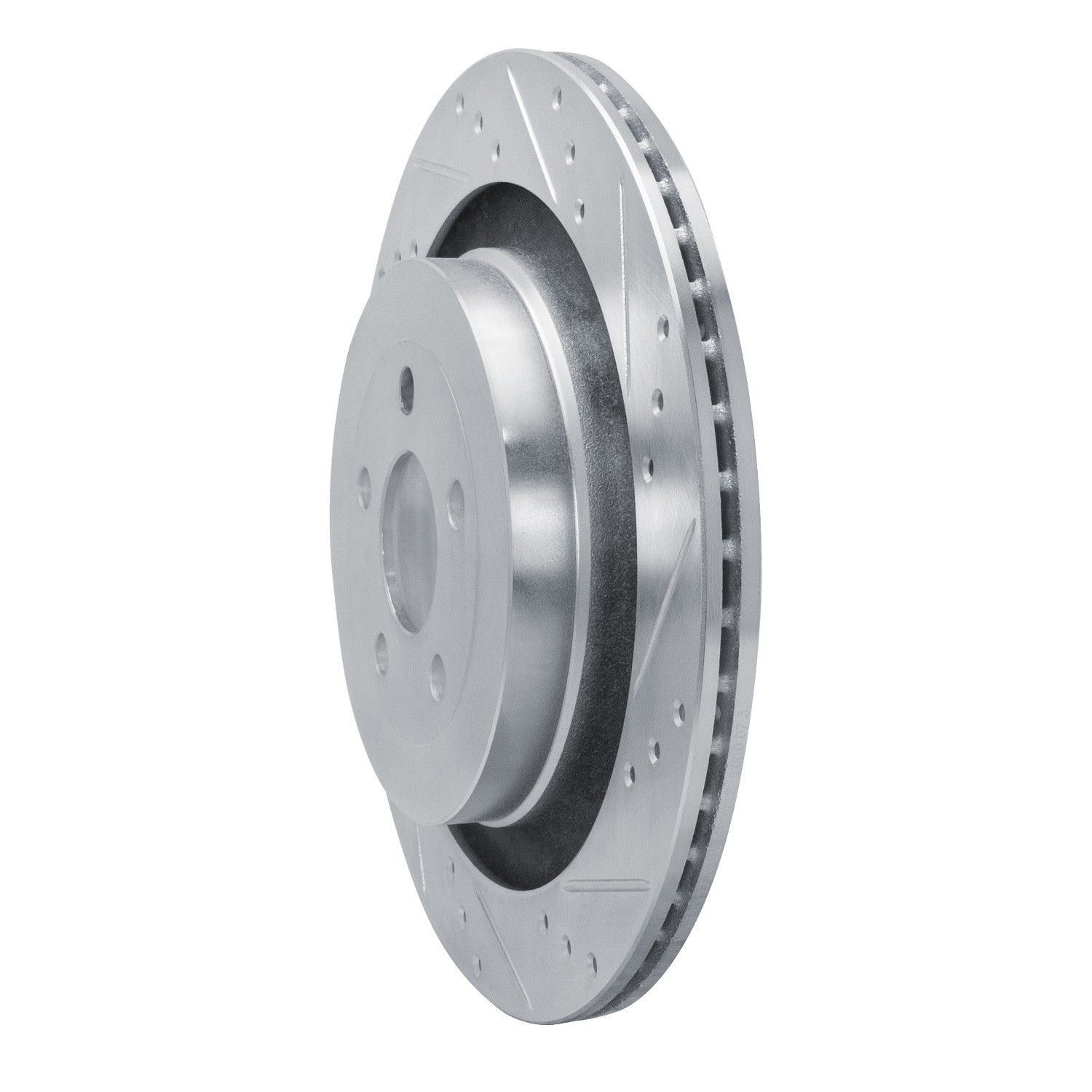 DYN 631-55010R DFC Brake Rotor - Drilled and Slotted - Silver - Image 3