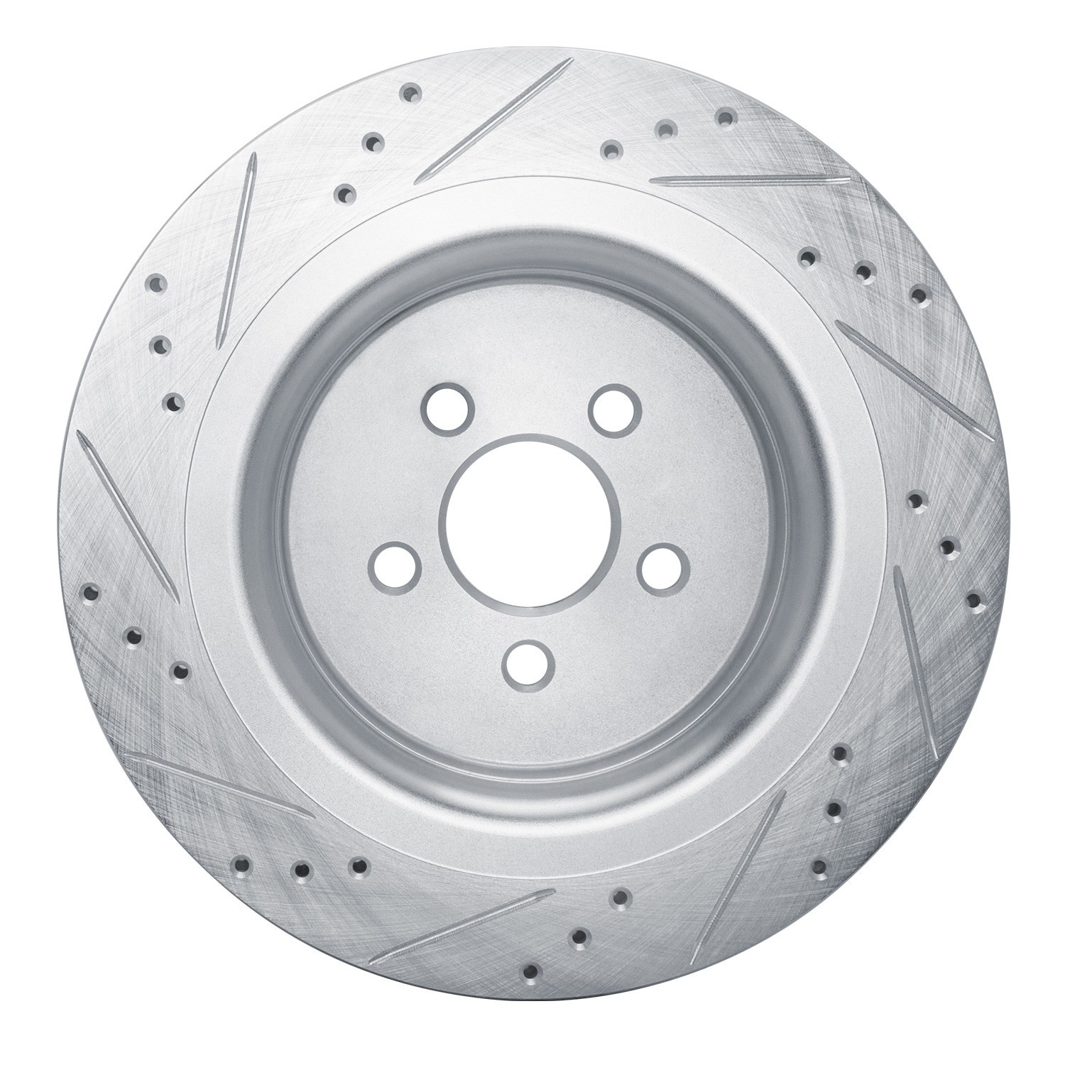 DYN 631-55010R DFC Brake Rotor - Drilled and Slotted - Silver - Image 4