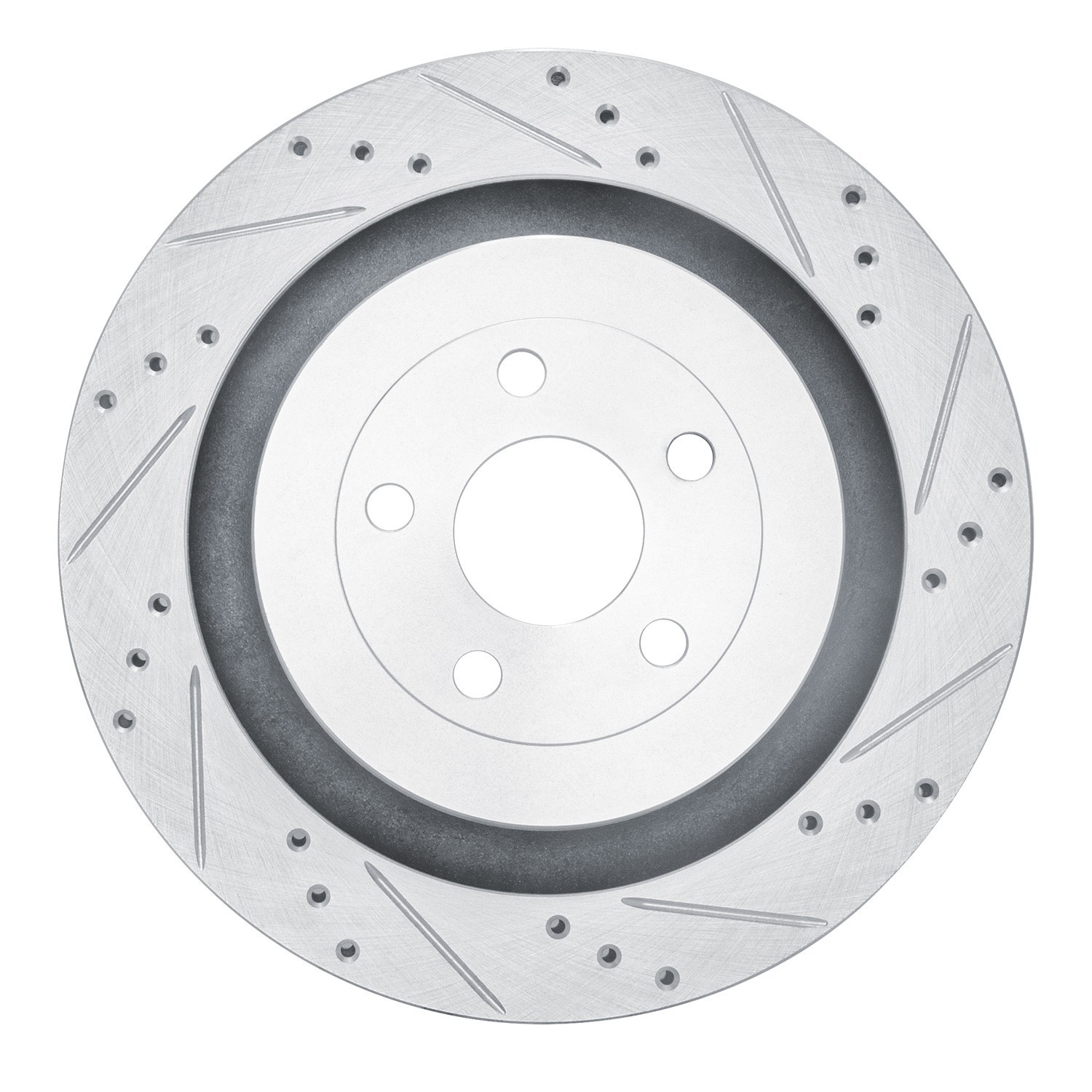 DYN 631-55010R DFC Brake Rotor - Drilled and Slotted - Silver - Image 5