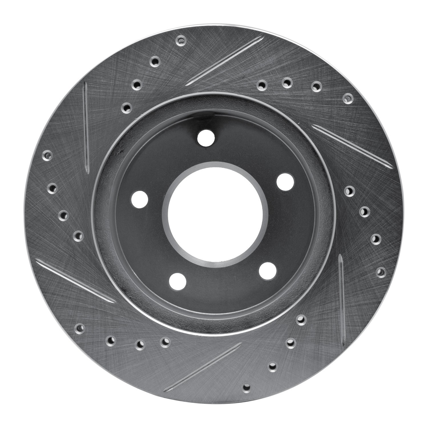 DYN 631-56007D DFC Brake Rotor - Drilled and Slotted - Silver - Image 4