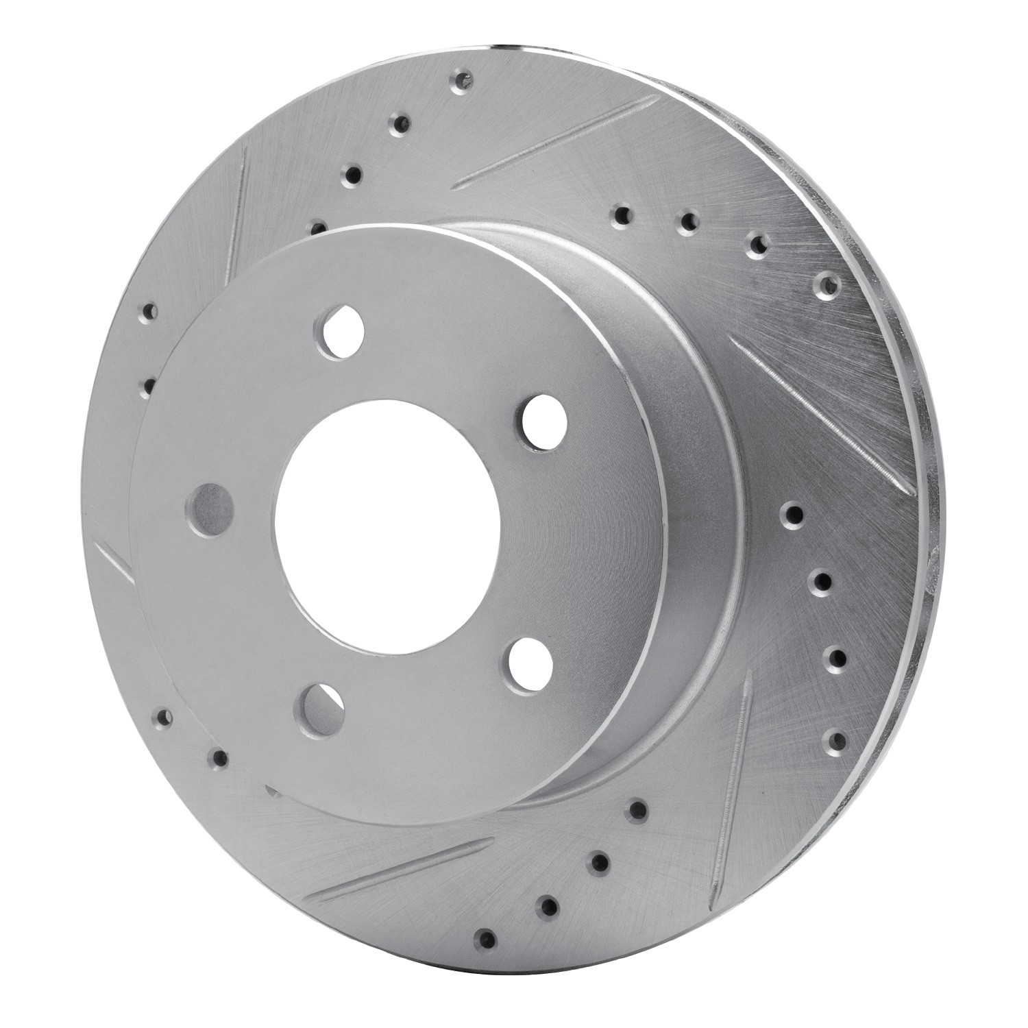 DYN 631-56009L DFC Brake Rotor - Drilled and Slotted - Silver - Image 3