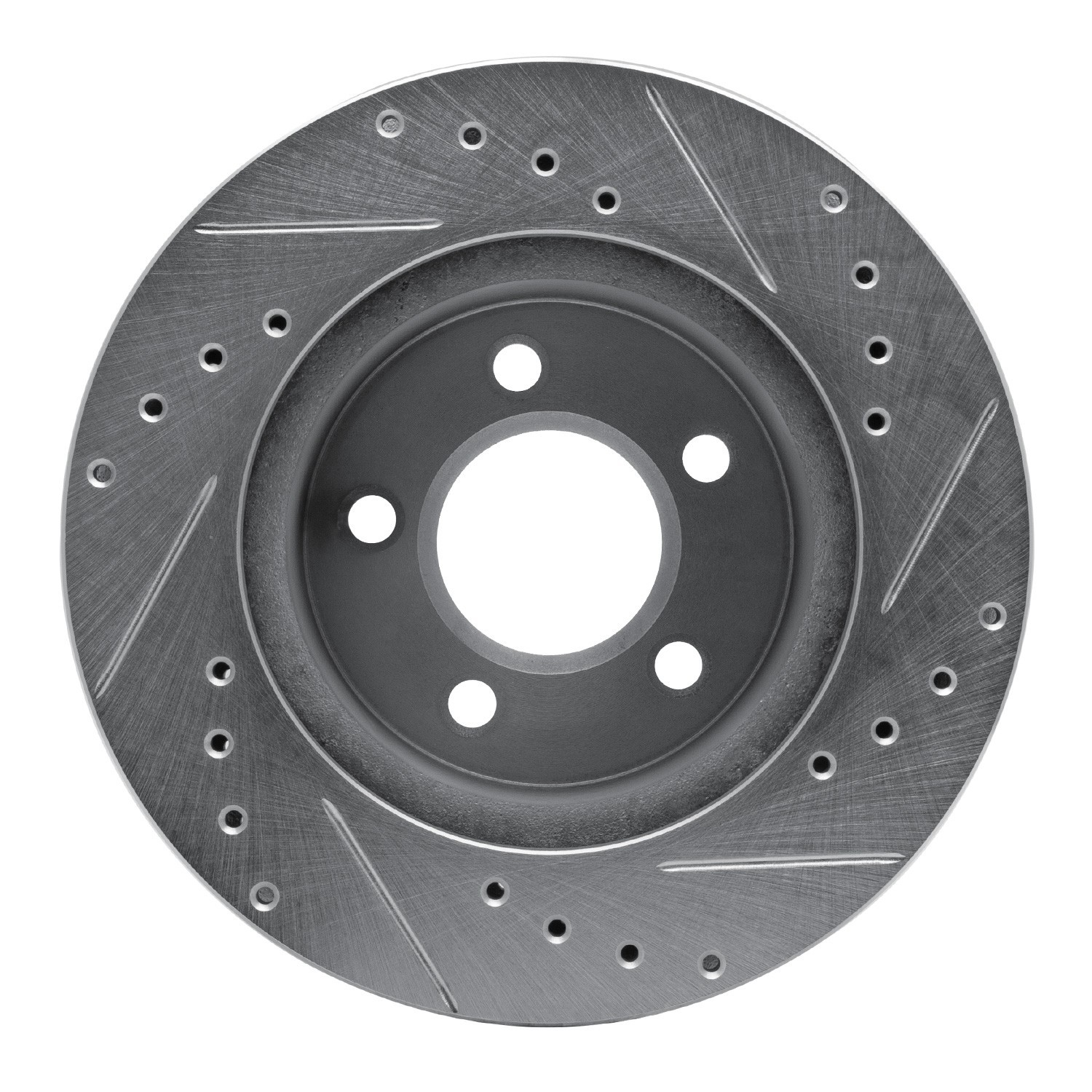 DYN 631-56009L DFC Brake Rotor - Drilled and Slotted - Silver - Image 4