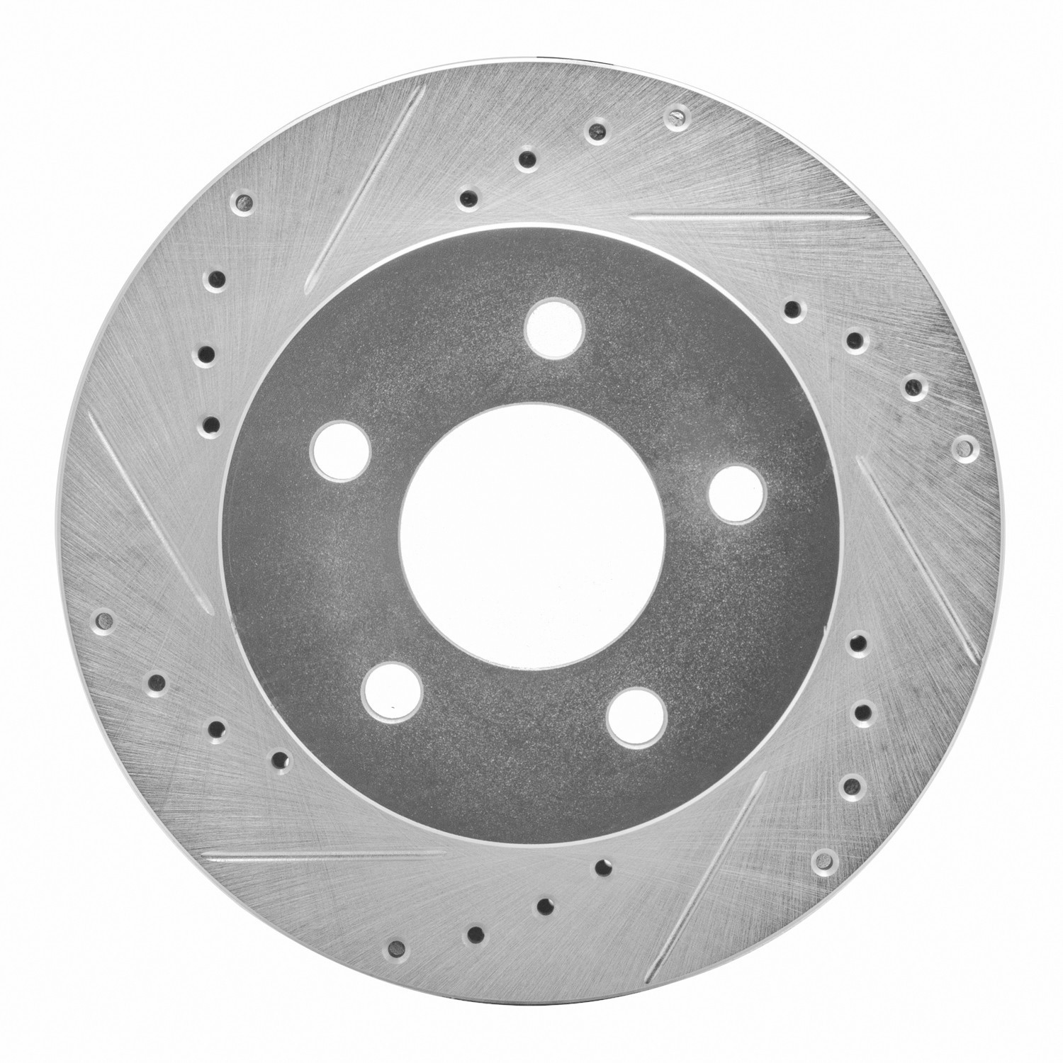 DYN 631-56009L DFC Brake Rotor - Drilled and Slotted - Silver