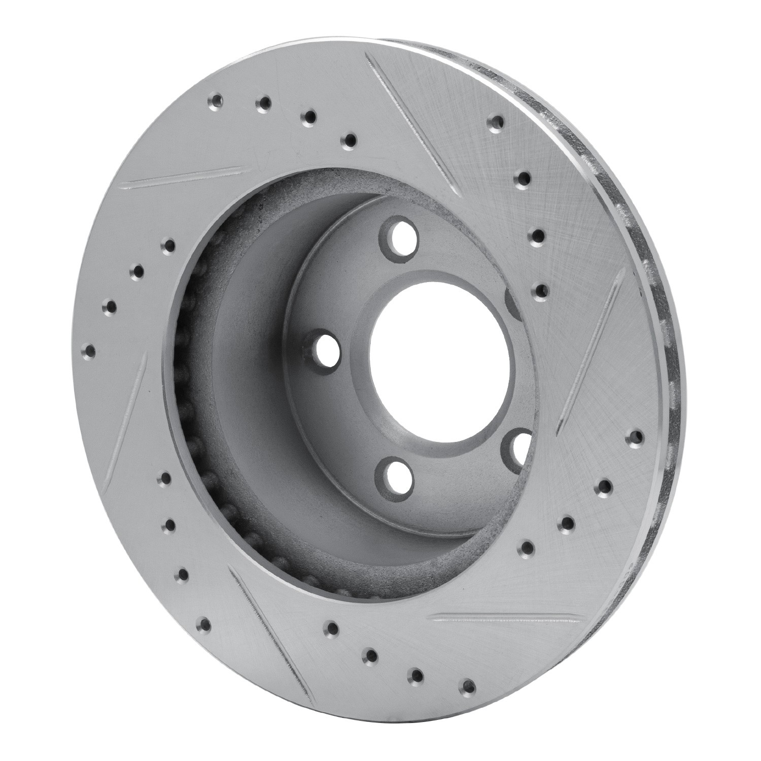 DYN 631-56009L DFC Brake Rotor - Drilled and Slotted - Silver - Image 2