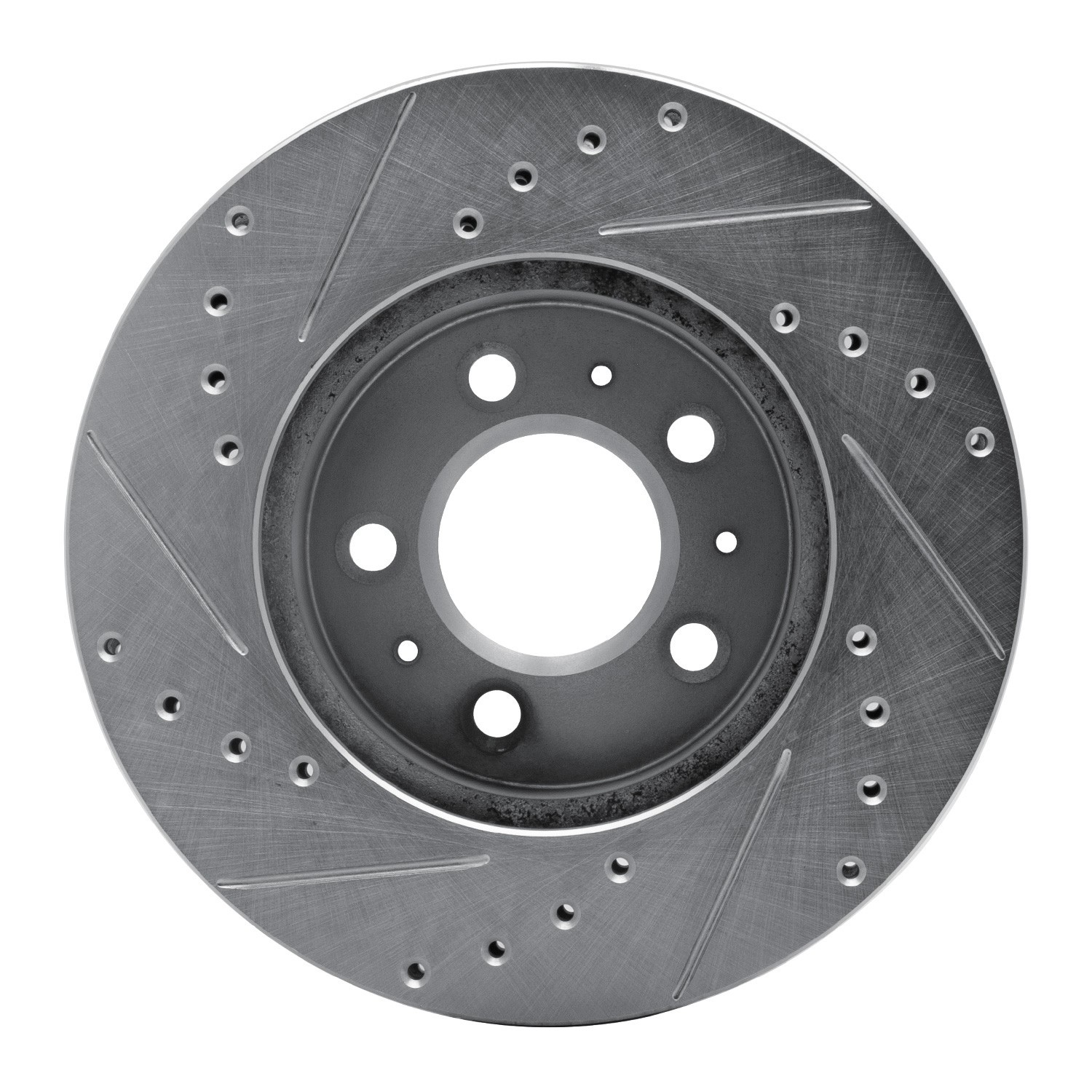 DYN 631-56012L DFC Brake Rotor - Drilled and Slotted - Silver - Image 4