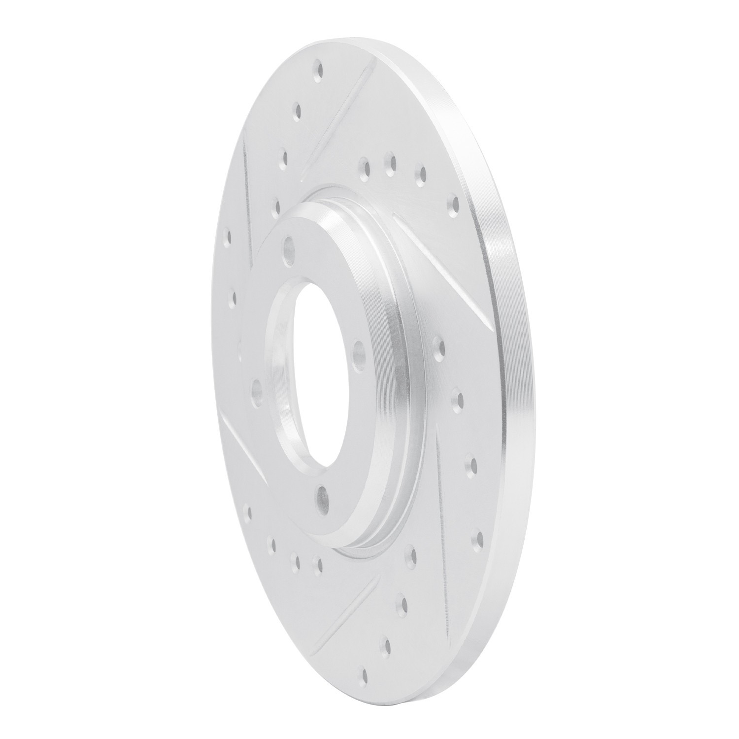 DYN 631-56018L DFC Brake Rotor - Drilled and Slotted - Silver - Image 3