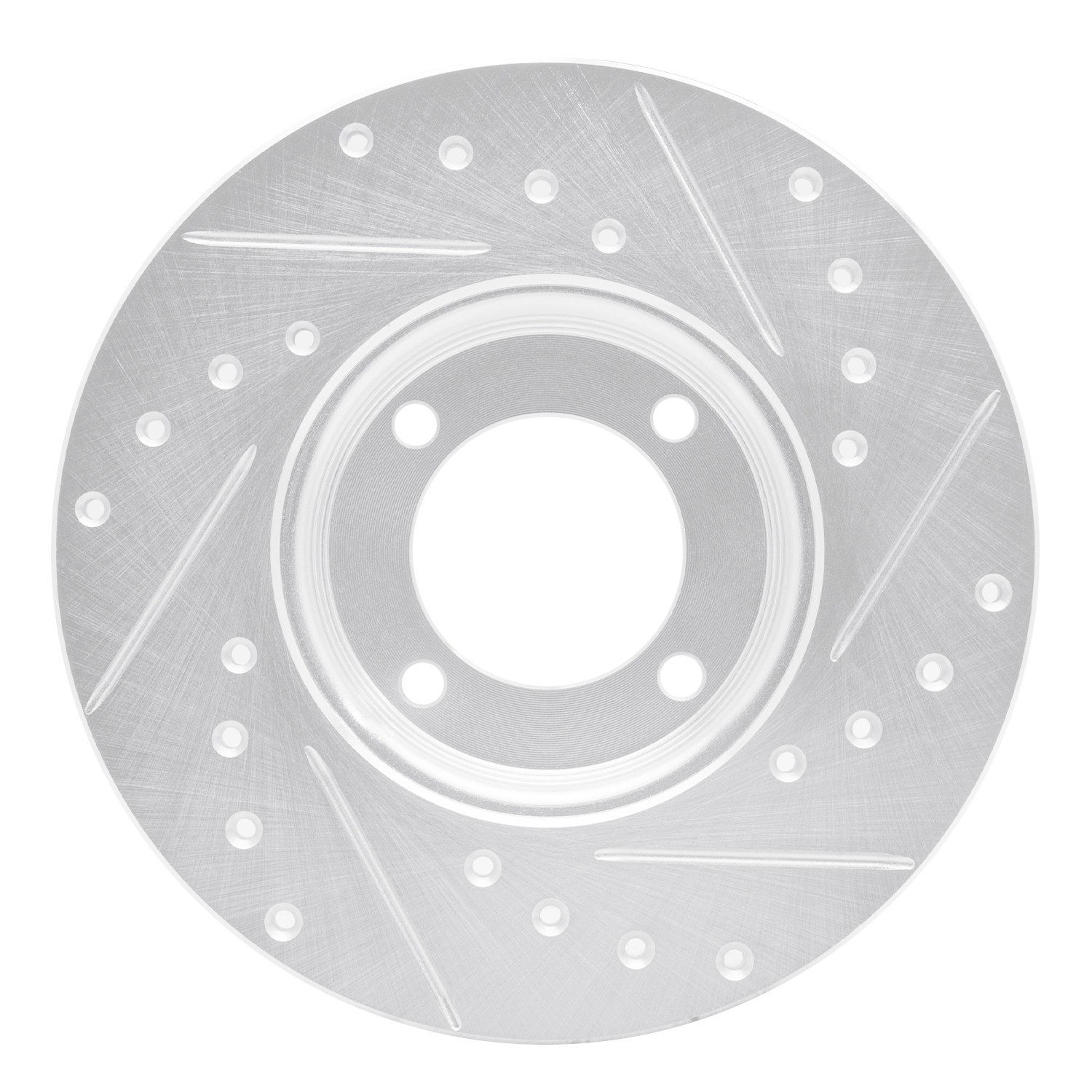 DYN 631-56018L DFC Brake Rotor - Drilled and Slotted - Silver - Image 4